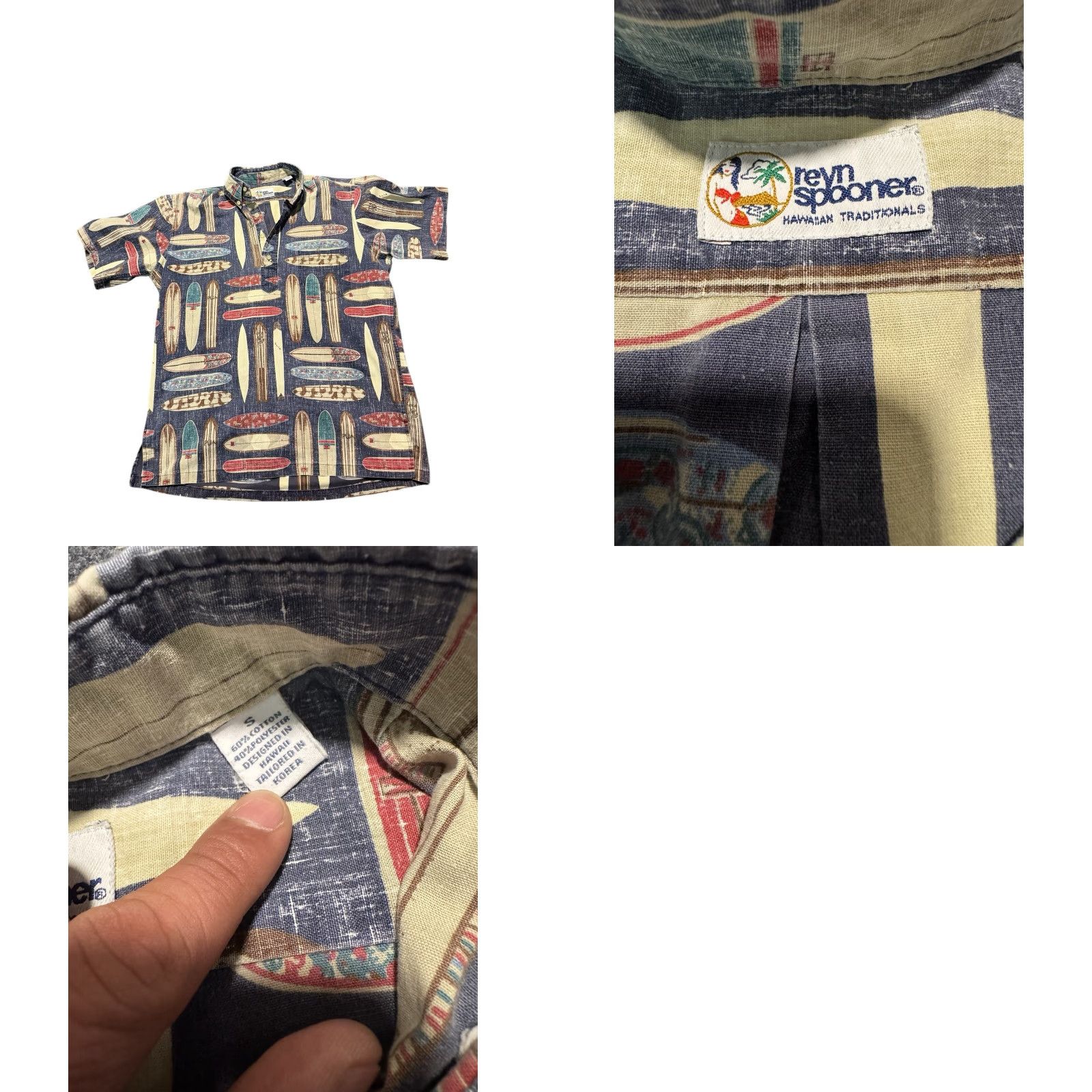 Reyn Spooner VINTAGE Reyn Spooner Hawaiian Shirt Mens S Surfboard Aloha All Over 90s Beach Tropical Floral Surfing Graphic Print Short Sleeve Button-Up Size US S / EU 44-46 / 1 - 9 Thumbnail