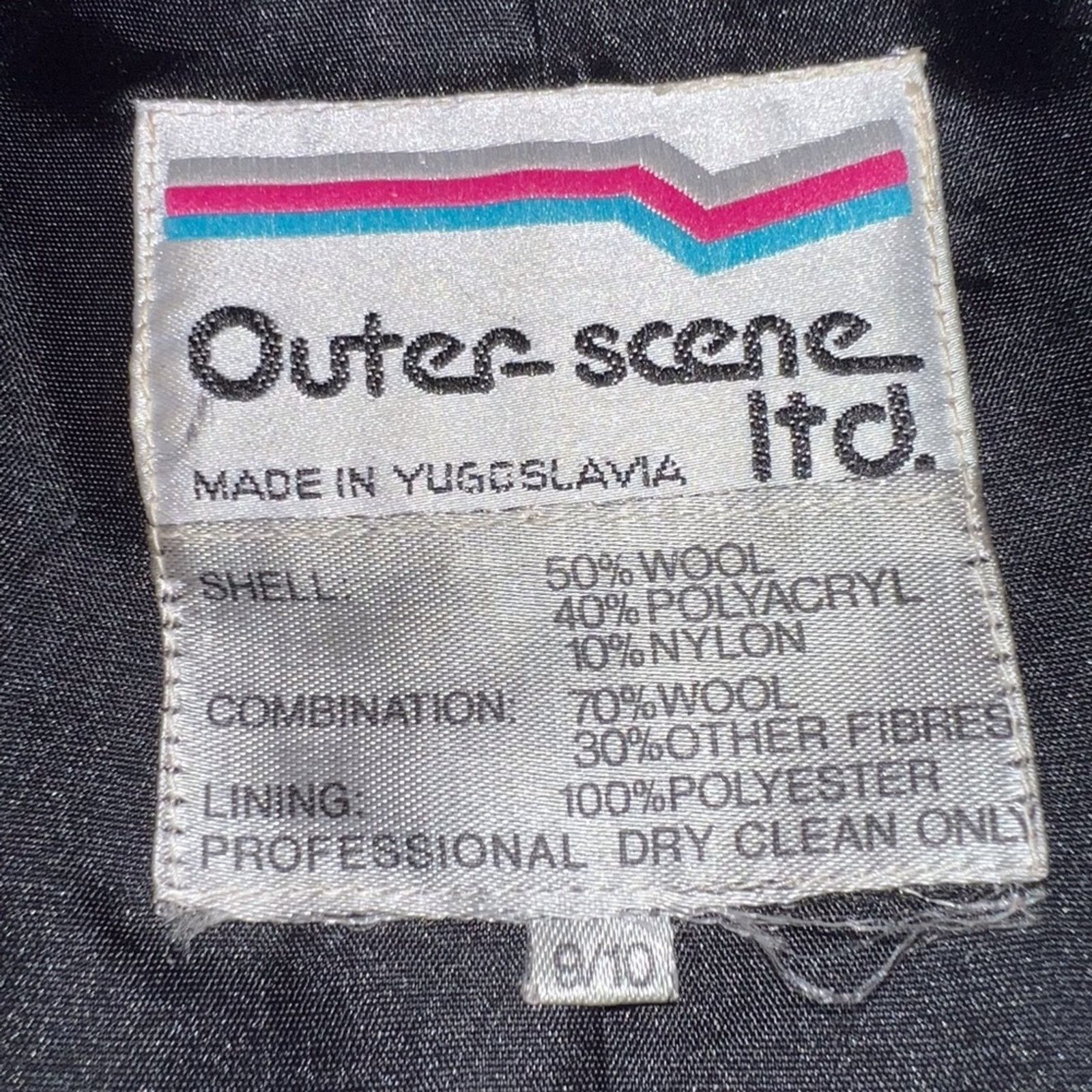 Vintage Awesome Vintage 1980s/90s Outer Scene Wool Tweed Coat! Size M / US 6-8 / IT 42-44 - 6 Thumbnail
