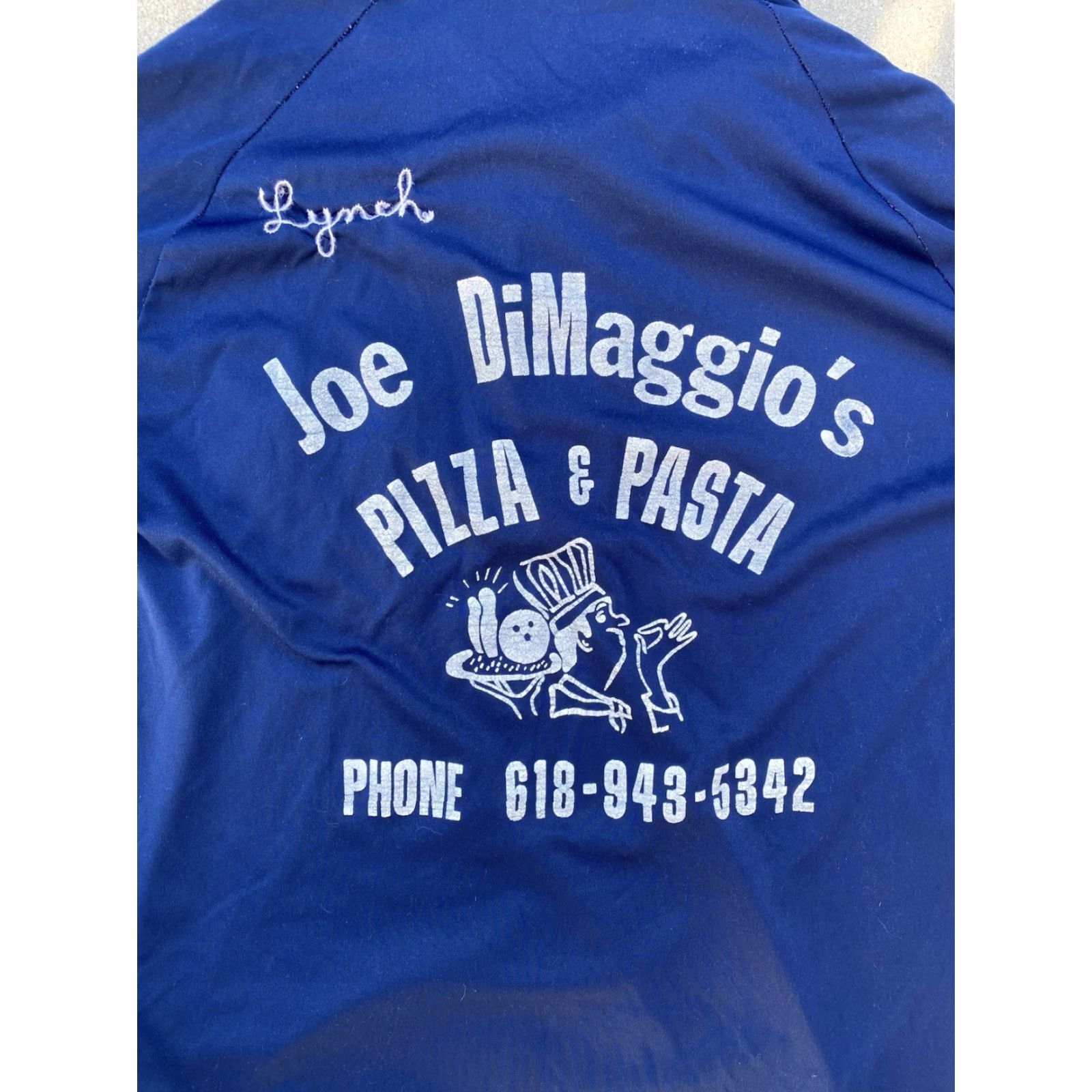 Vintage VINTAGE Bowling Shirt Joe DiMaggios Pizza & Pasta Chain Stitch John Size XL Polo, Rugby Blue Mens XL Size US XL / EU 56 / 4 - 7 Thumbnail