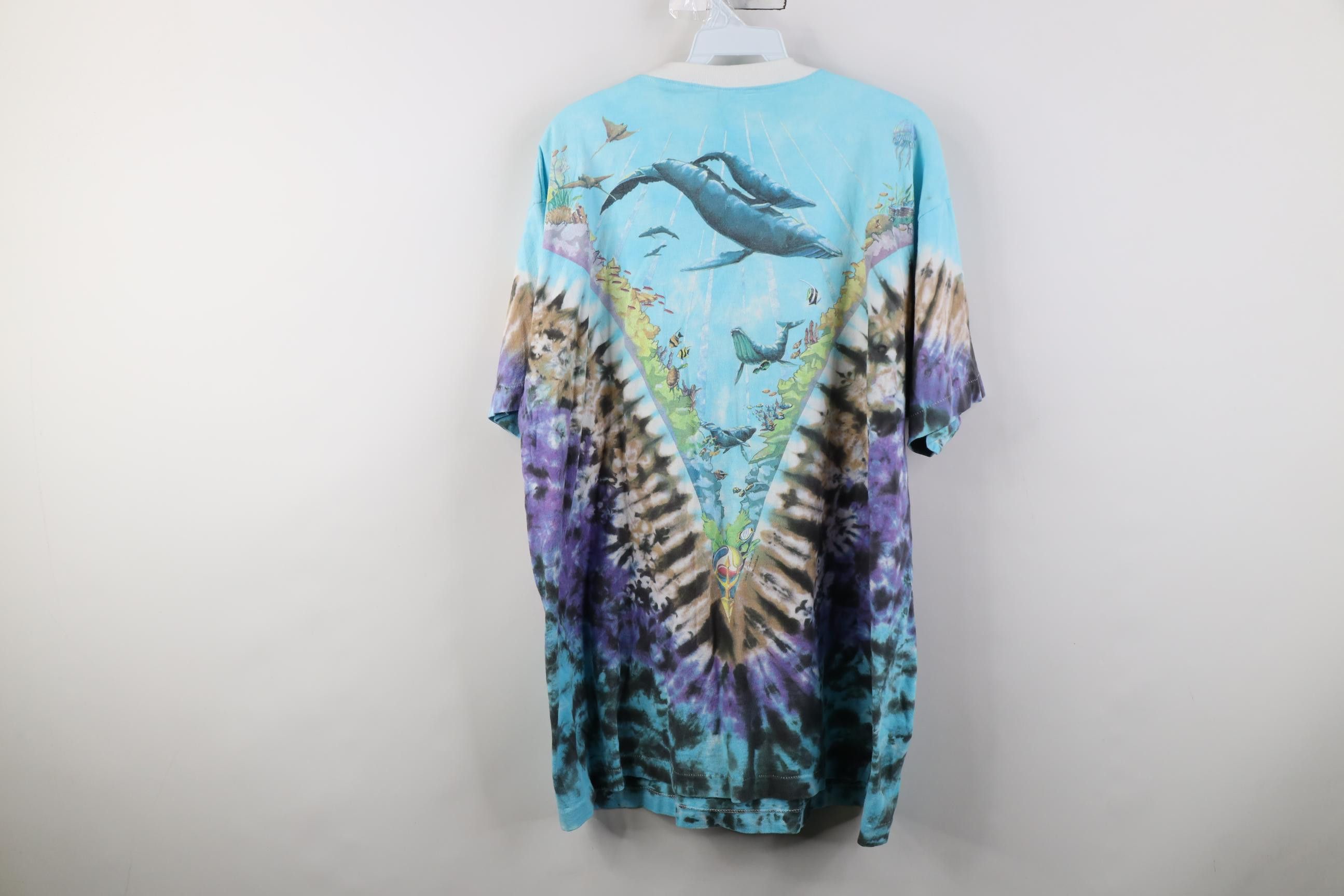 Vintage Vintage 90s Liquid Blue John Connell Tie Dye T-Shirt USA AOP Size US XL / EU 56 / 4 - 12 Thumbnail