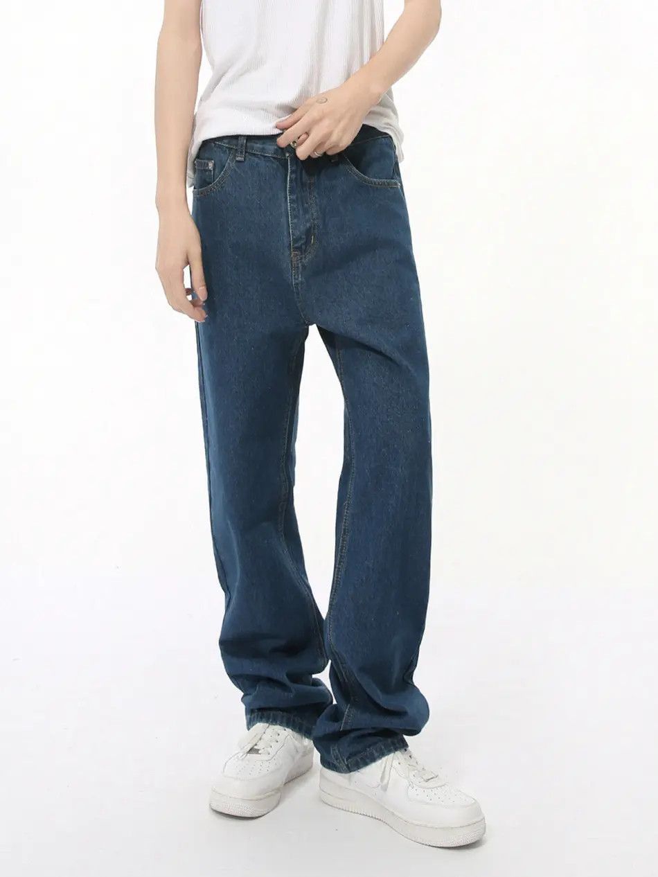 Japanese Brand Retro loose straight leg high street jeans Size US 32 / EU 48 - 4 Thumbnail