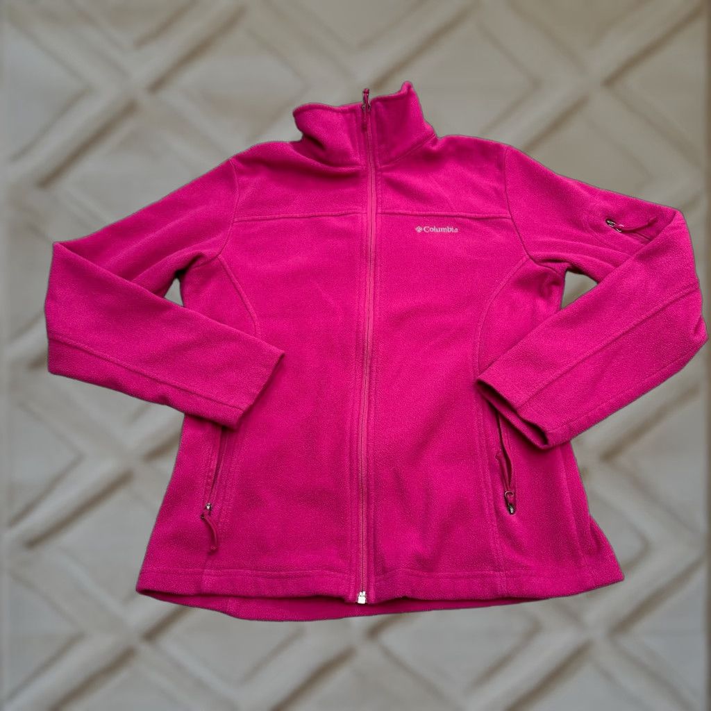 Pinko Columbia Jacket Womens Small Pink Fleece Full Zip Pockets Outdoor Hiking Casual Size S / US 4 / IT 40 - 1 Thumbnail