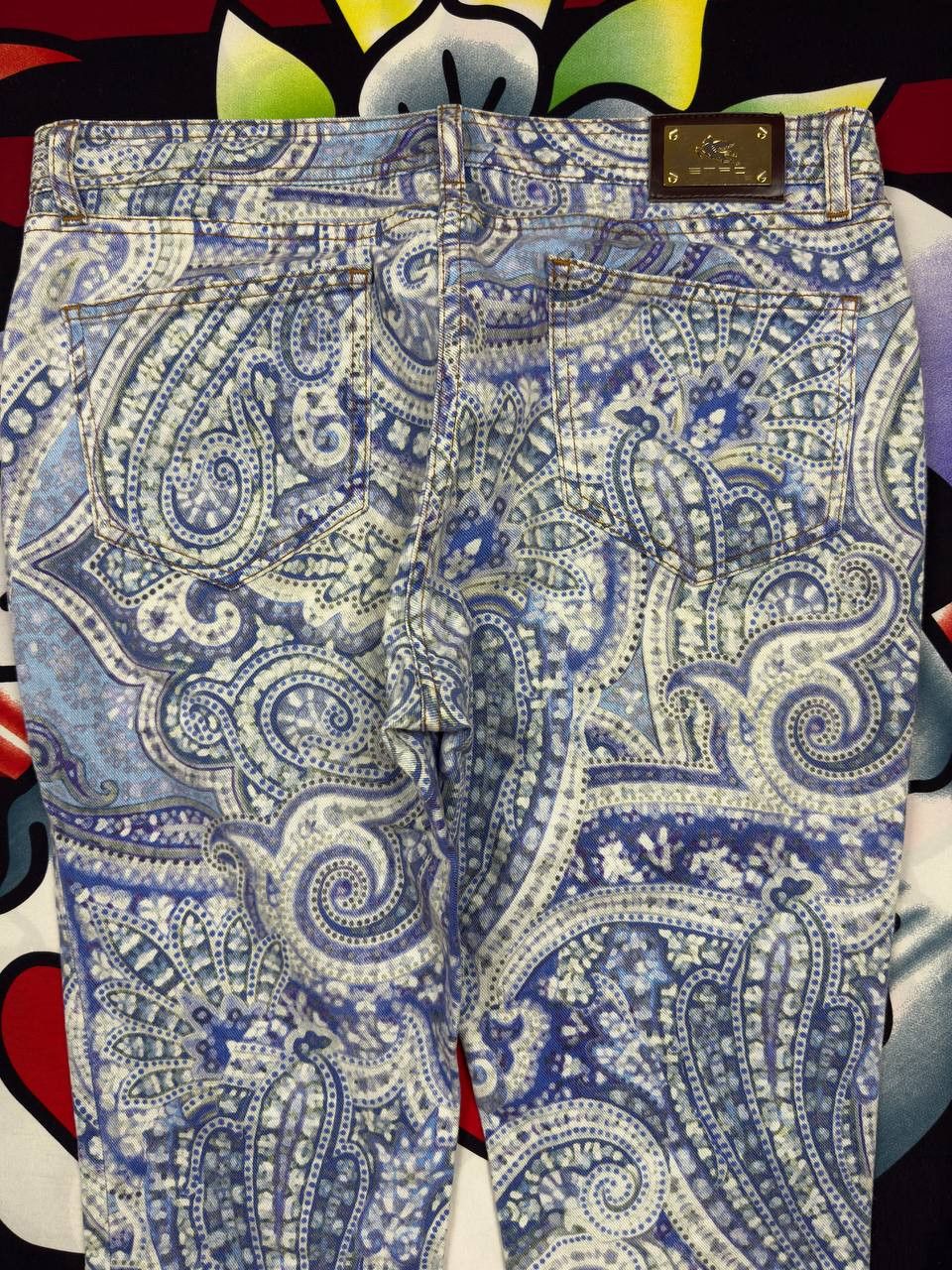 Etro ETRO Milano Luxury Designer Jeans Paisley Slim Pants Size 30 Size 30" / US 8 / IT 44 - 3 Thumbnail