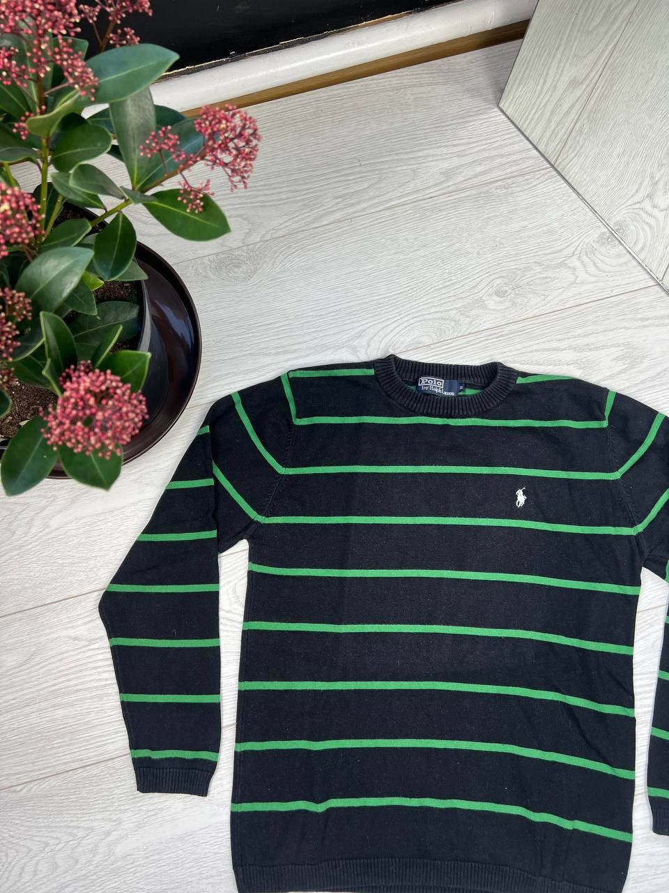 Polo Ralph Lauren × Vintage Vintage Polo Ralph Lauren Striped Boxy Sweater Y2K L Size US M / EU 48-50 / 2 - 4 Thumbnail