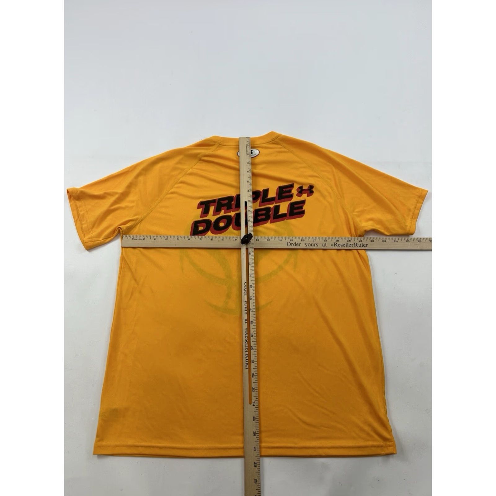 Under Armour Under Armour Shirt Mens L Yellow Triple Double Basketball Crew Neck Short Sleeve Graphic Print Size US L / EU 52-54 / 3 - 6 Thumbnail