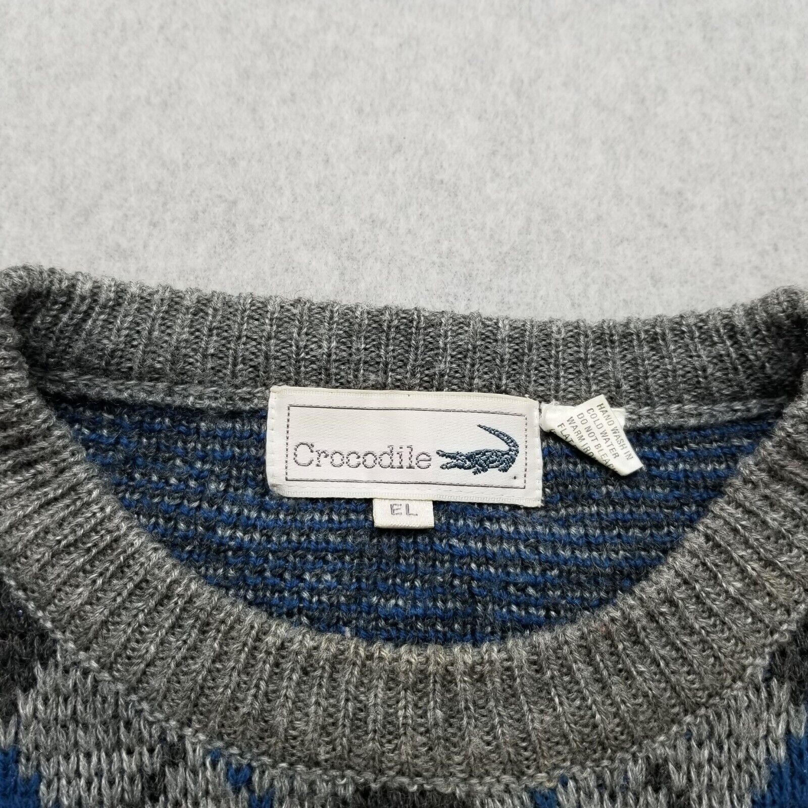 Other Crocodile Sweater Mens XL Long Sleeve Pullover Wool Acrylic Size US XL / EU 56 / 4 - 3 Thumbnail