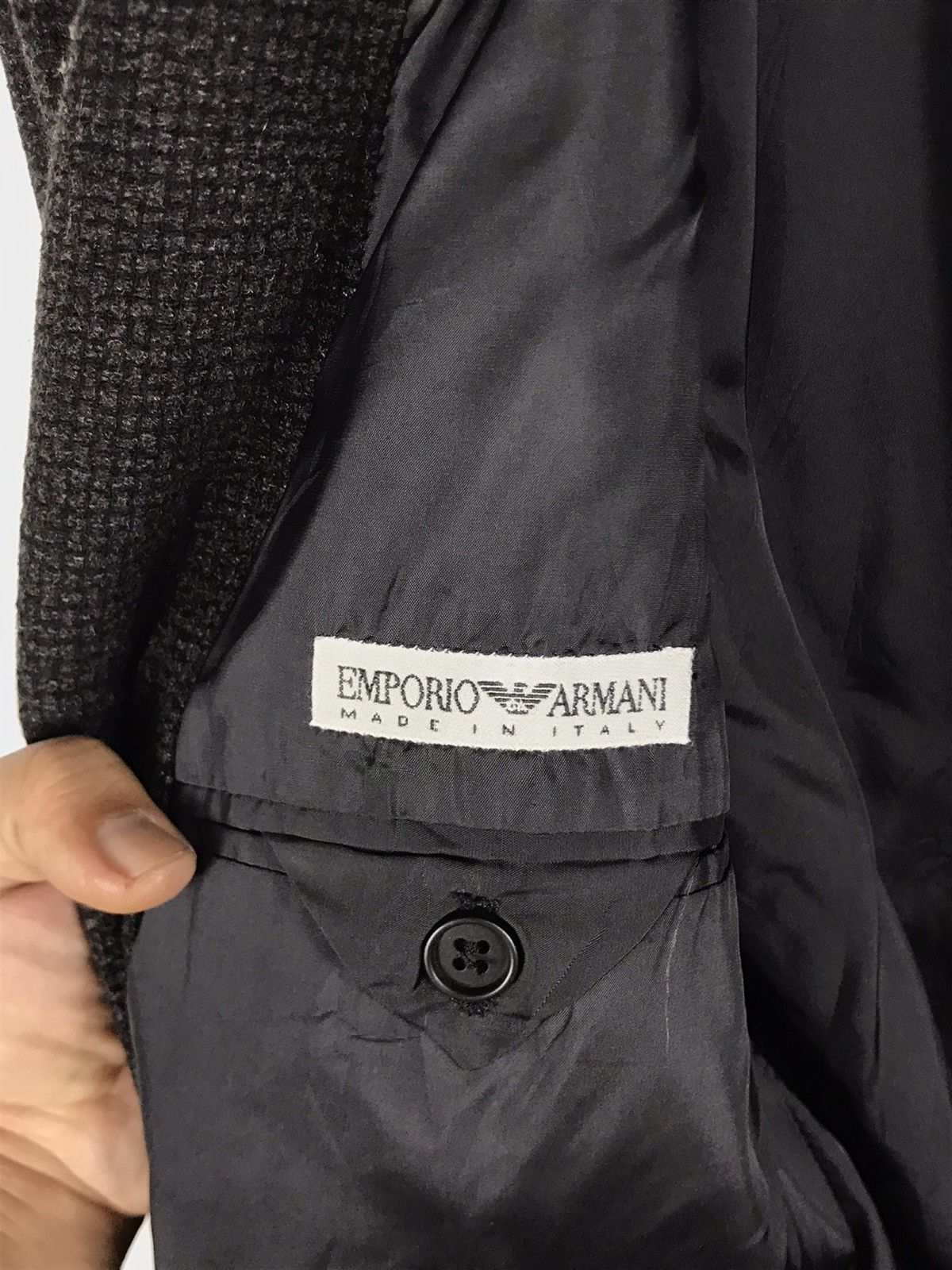 Emporio Armani 🔥Emporio Armani Wool Tweed Single Breast Coat Size 50R - 10 Thumbnail