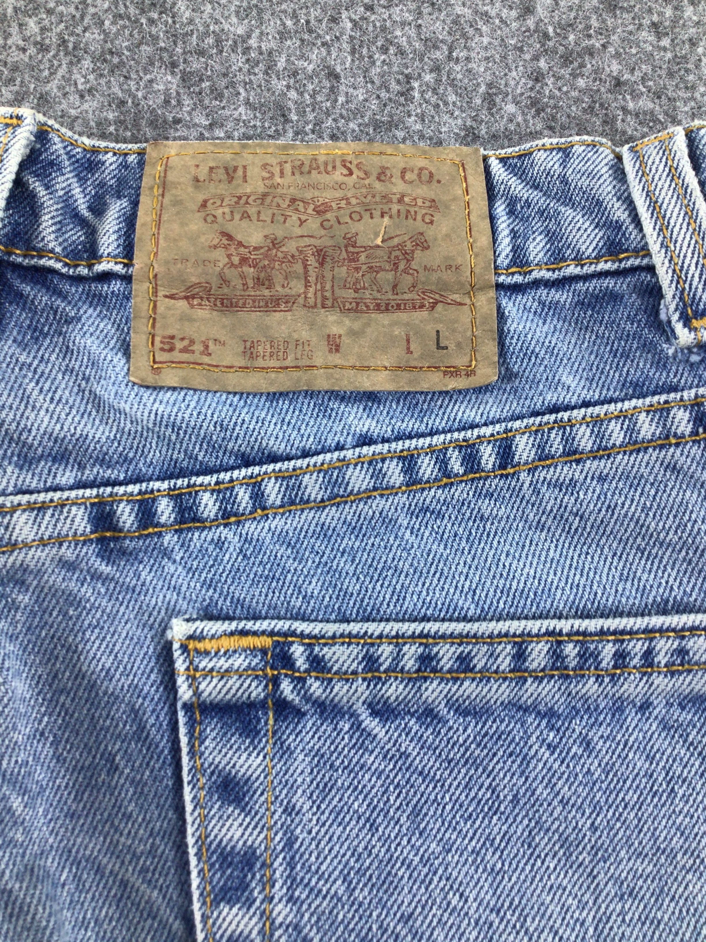 Levi's Vintage 90s Levi's 521 Jeans Medium Wash Denim KJ063 Size US 28 / EU 44 - 5 Thumbnail