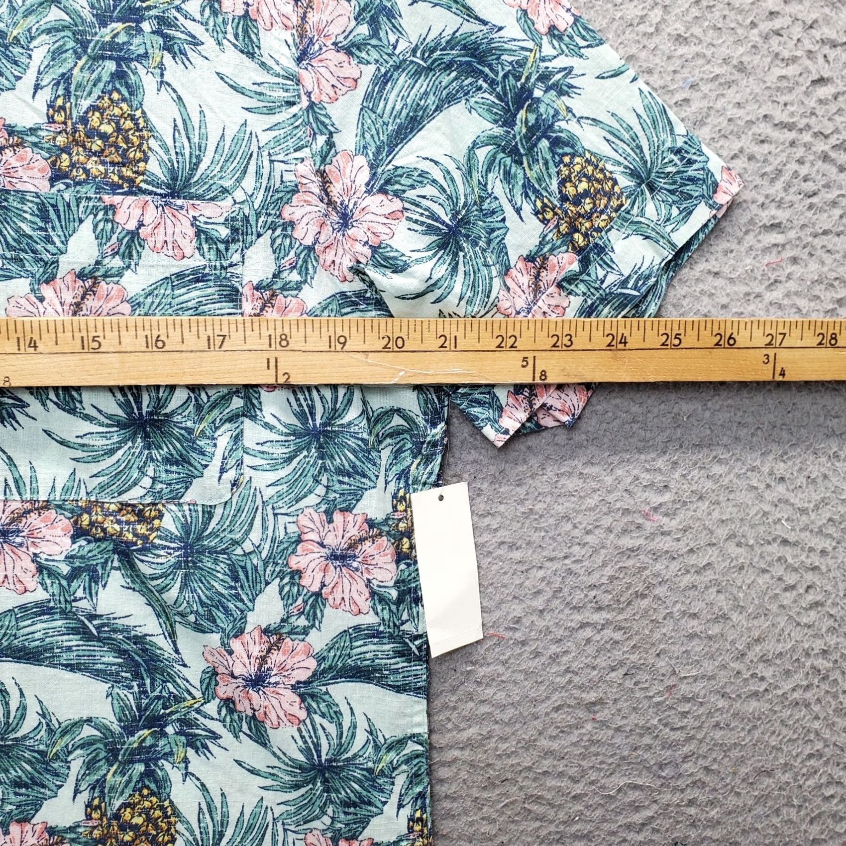 Izod IZOD Saltwater Shirt Mens M Floral Chambray Short Sleeve Button-Up Shirt Size US M / EU 48-50 / 2 - 3 Thumbnail