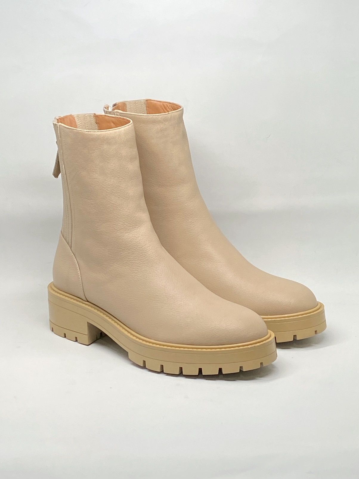 Aquazzura Aquazzura Saint Honore Leather Combat Booties size 39 Size US 9 / IT 39 - 3 Thumbnail