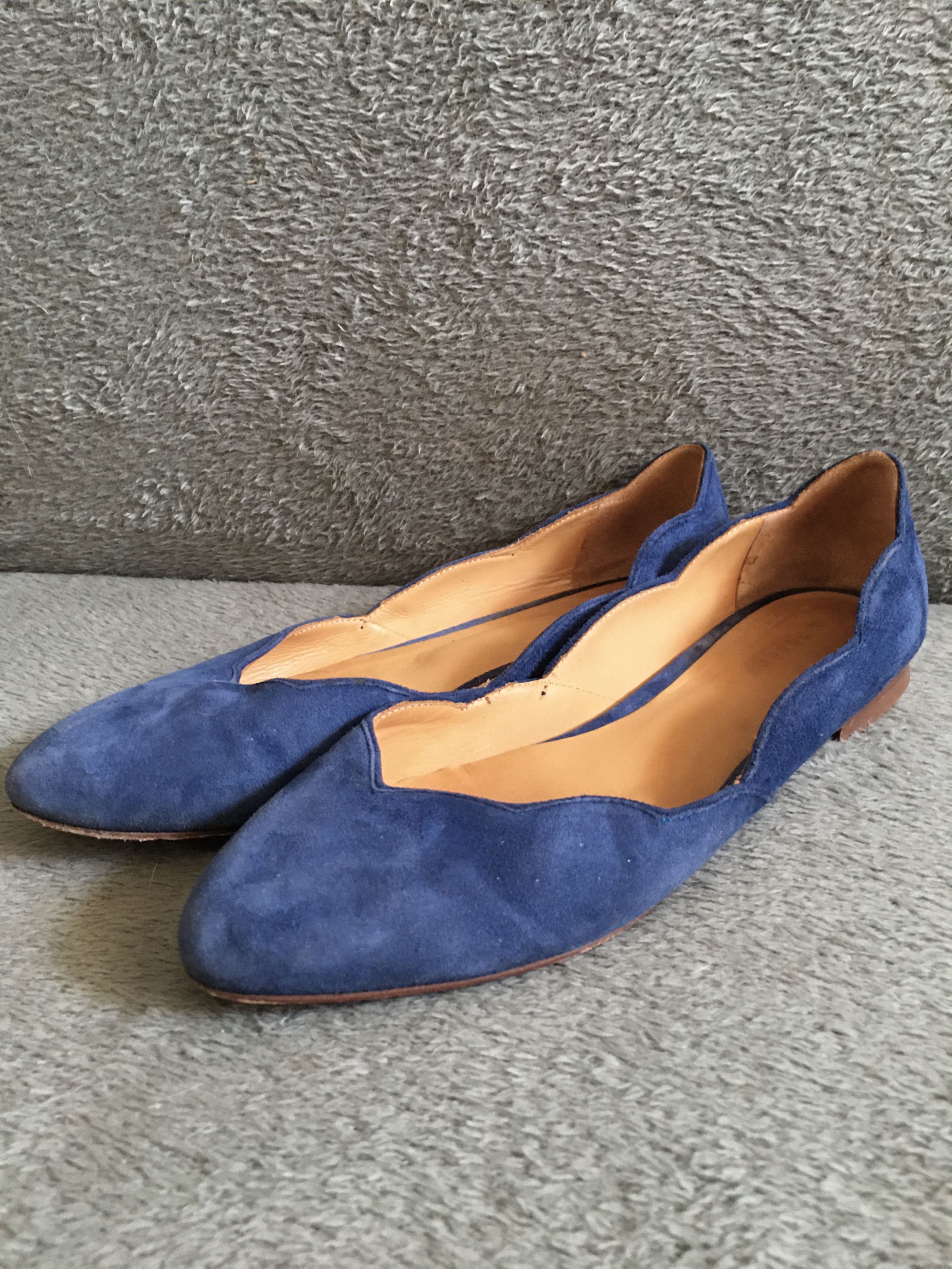 Sezane Sezane Blue Suede Flats Shoes EU 39 Size US 9 / IT 39 - 1 Thumbnail