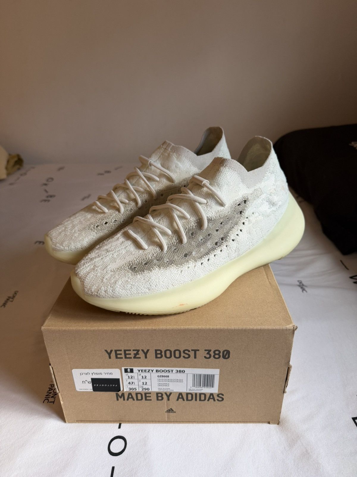 Yeezy Adidas Yeezy Boost 380 Calcite Glow 12.5US Size US 12.5 / EU 45-46 - 1 Thumbnail