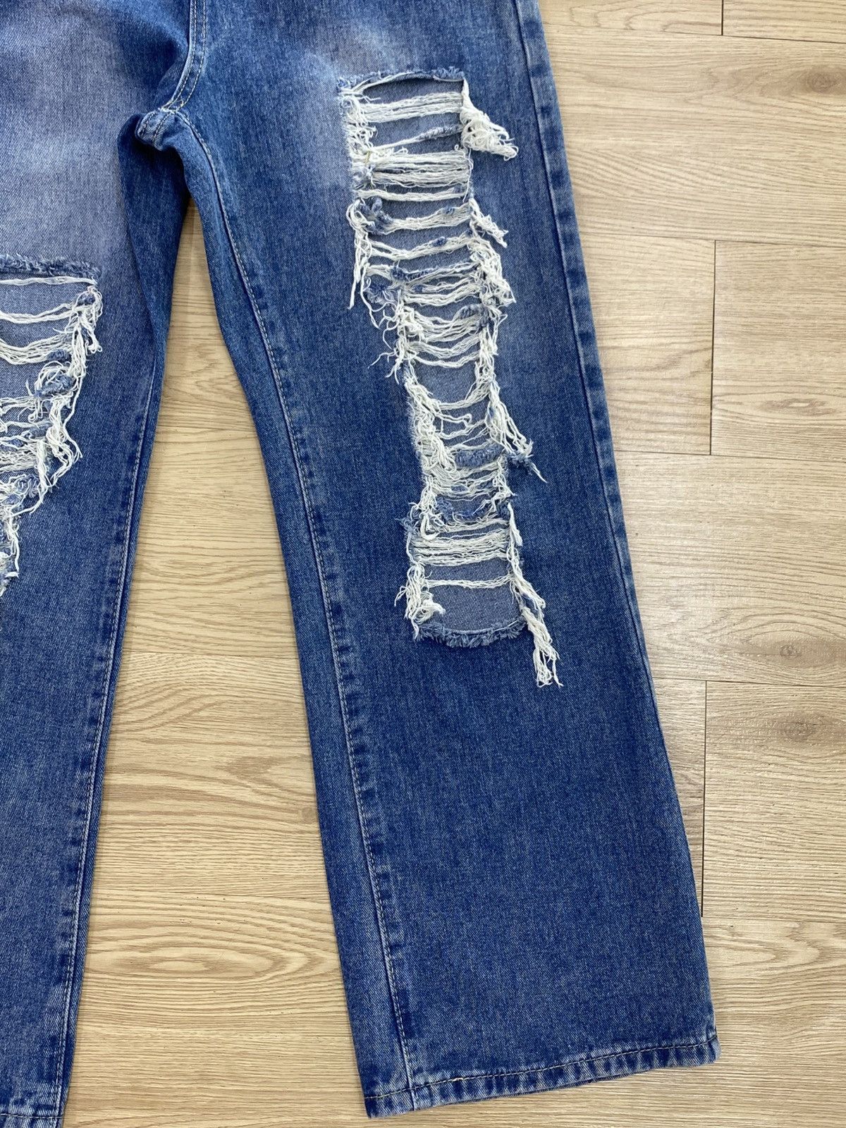 Japanese Brand Japanese Brand Distressed Acid Blue Wash Style Jeans Size US 28 / EU 44 - 8 Thumbnail