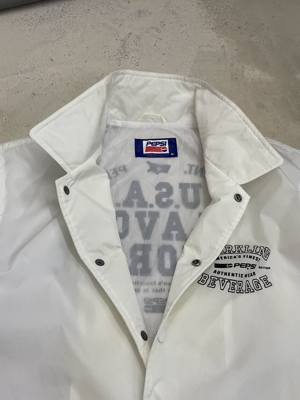 Coca Cola Vintage Light Jacket Snap Button Pepsi USA Favourite Flavour Size US M / EU 48-50 / 2 - 6 Thumbnail
