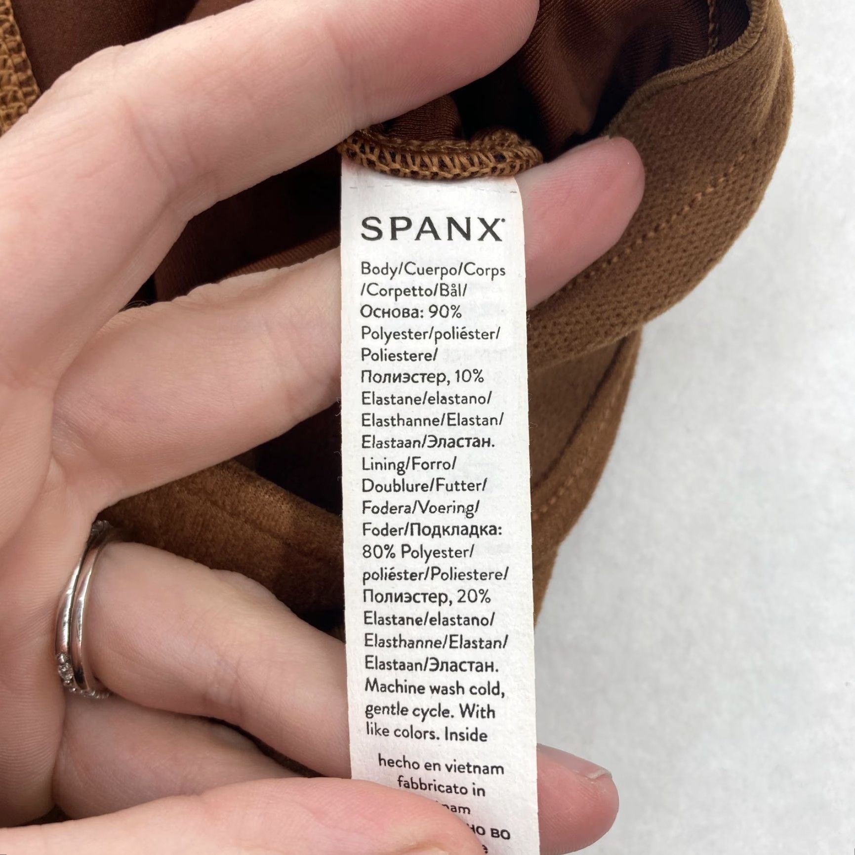 Spanx VINTAGE? No—spanx pants womens large caramel faux suede flare high rise pull on stretch nwt Size 36" / US 14 / IT 50 - 6 Thumbnail
