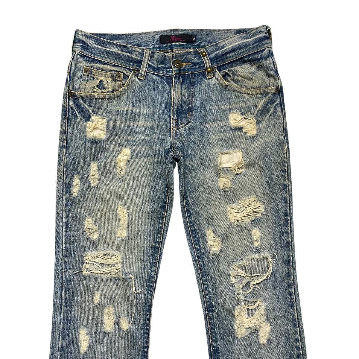 Le Grande Bleu (L.G.B.) Midas Machiavel Hole Distressed Denim Flare Jeans Size US 29 - 3 Thumbnail
