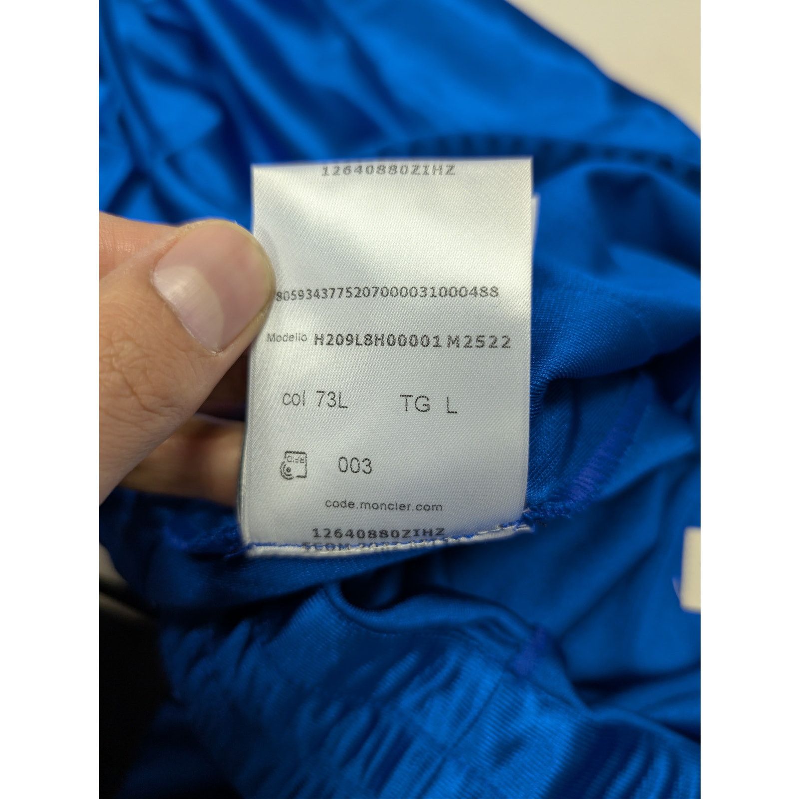 Moncler × Palm Angels o1rshd1 Q:2 / Shiny Track Pants in Blue Size US 34 / EU 50 - 22 Thumbnail
