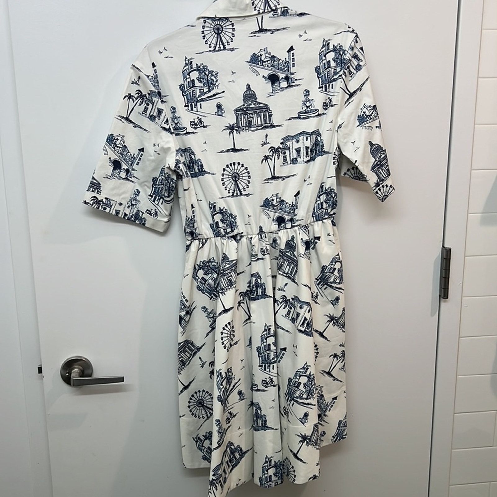 Maje Maje Rapomi white shirt dress paris short sleeve 3 medium Size M / US 6-8 / IT 42-44 - 11 Thumbnail