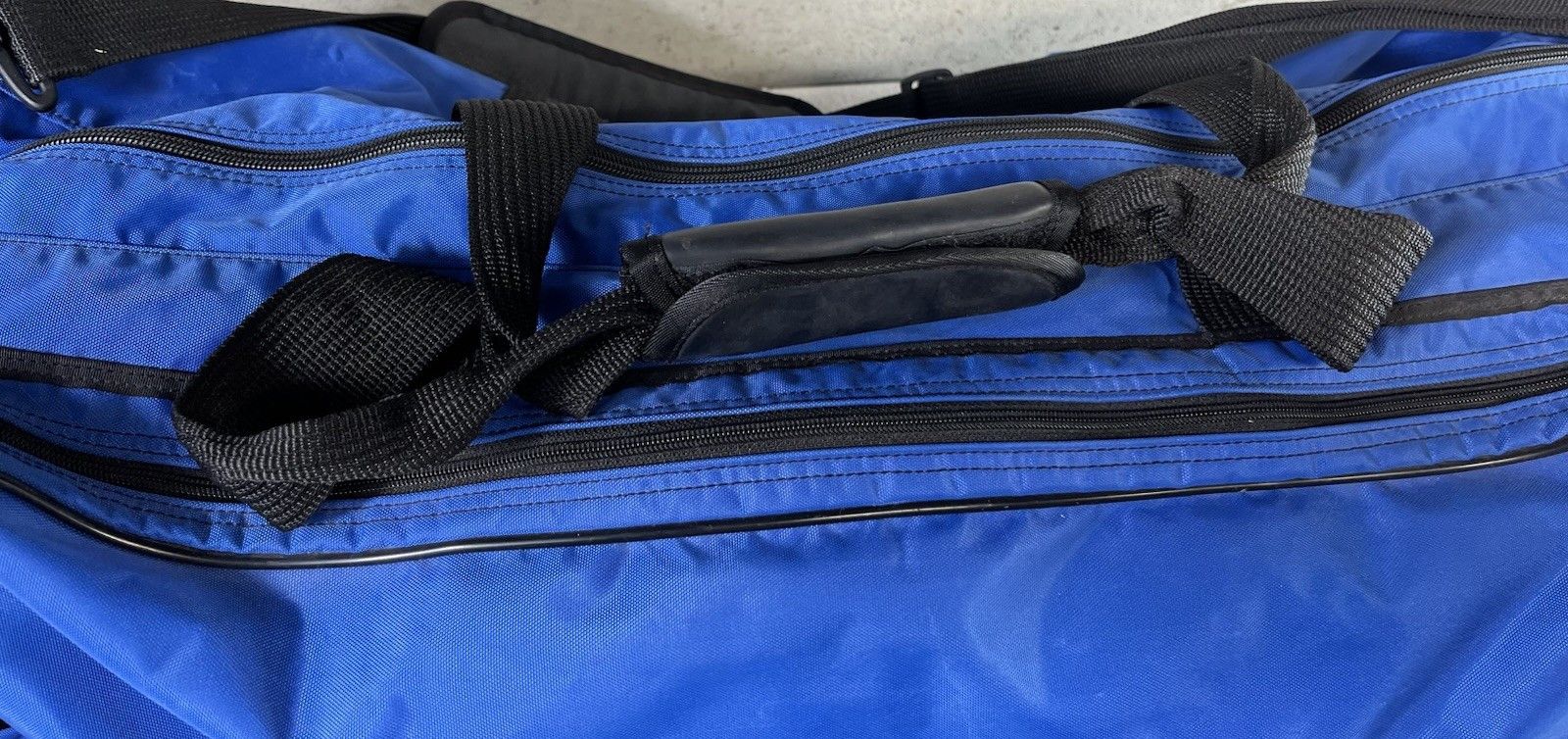 Nike Vintage XL 90s Blue Nike Travel Duffle Gym Bag Swoosh Logo Size ONE SIZE - 6 Thumbnail