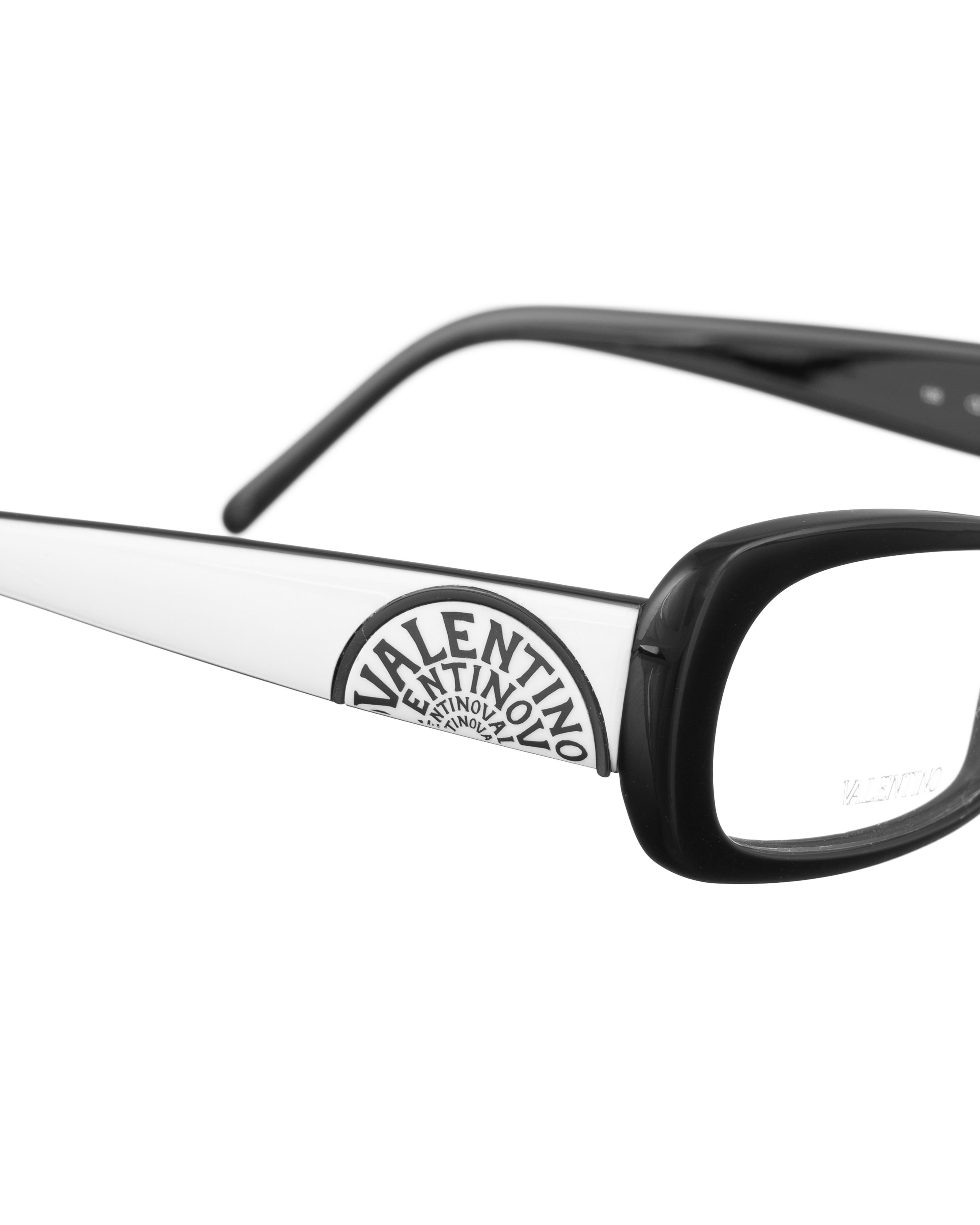 Valentino Valentino 00s Black & White Cat Eye Glasses Size ONE SIZE - 2 Thumbnail