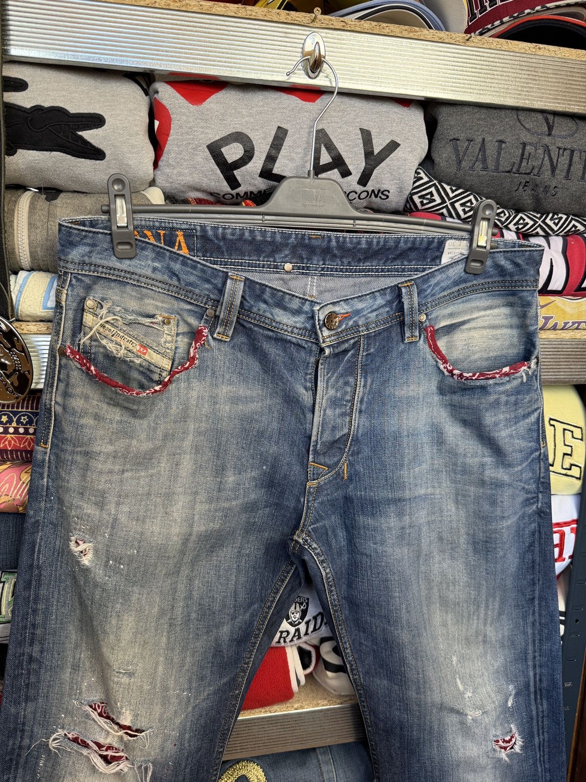 Diesel Vintage Diesel Custom Jeans Baggy Distressed Wide Japanese Size US 36 / EU 52 - 3 Thumbnail