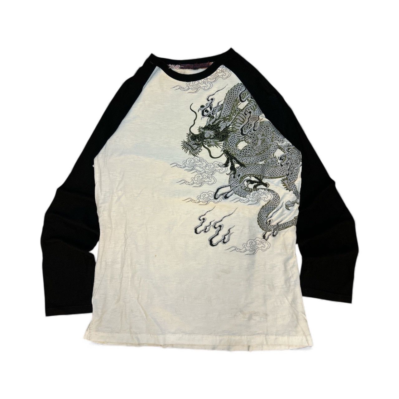 Japanese Brand OFFER ME⚡️🐉 Vintage Y2K Dragon & Tiger Embroidered Raglan Tee Size US L / EU 52-54 / 3 - 1 Thumbnail