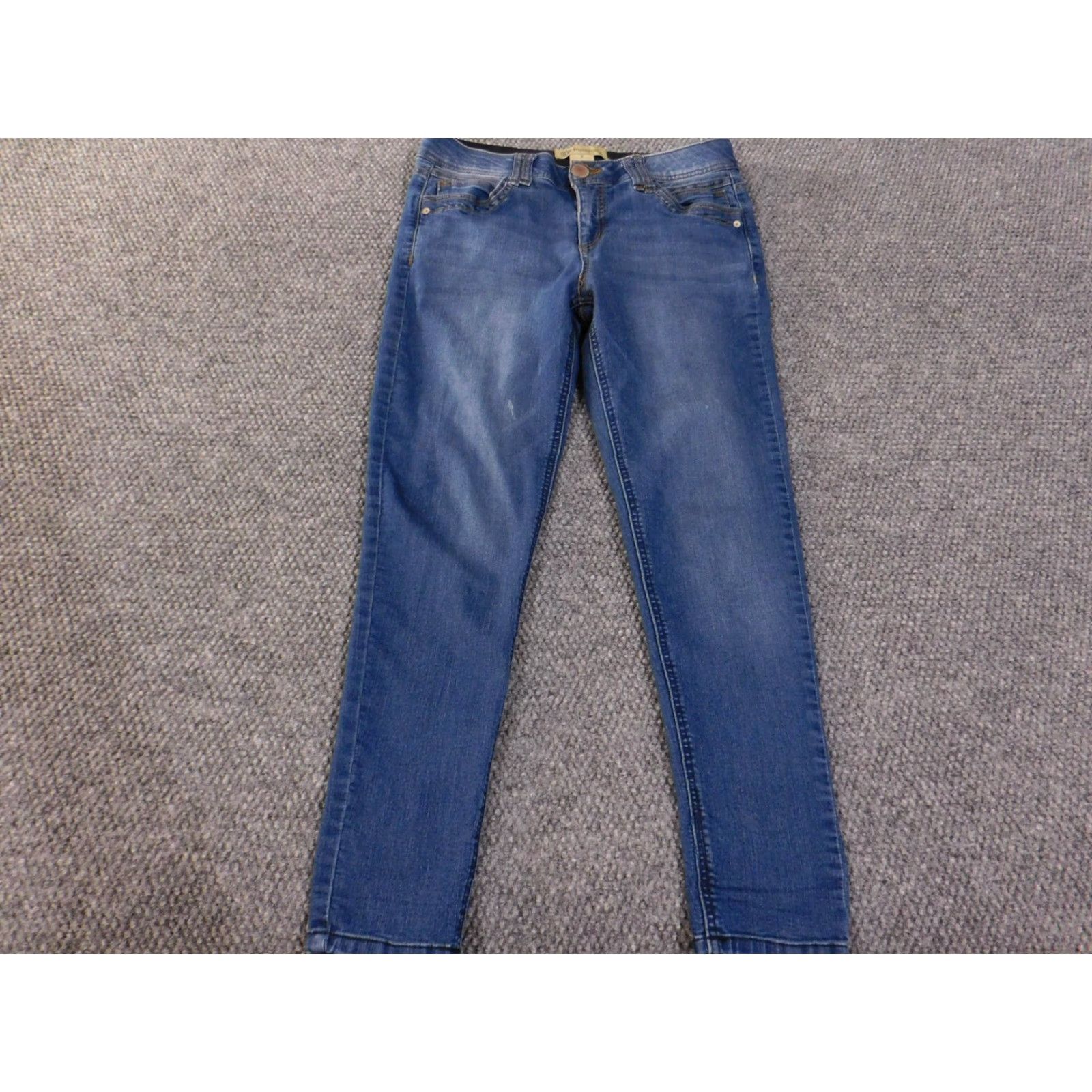Vintage Democracy Jeans Straight Womens 8 Blue Denim Cotton Stretch Waist 30 In Regular Rise 27 In Inseam Zipper Vintage No Size 30" / US 8 / IT 44 - 2 Thumbnail
