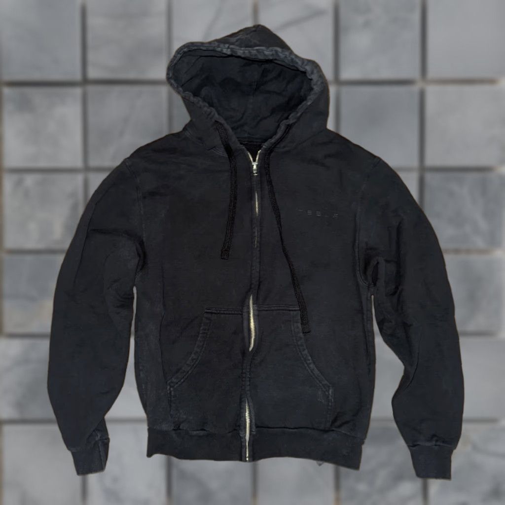 Vintage Tesla Full Zip Hoodie Men Small Black 17x22 Size US S / EU 44-46 / 1 - 1 Thumbnail
