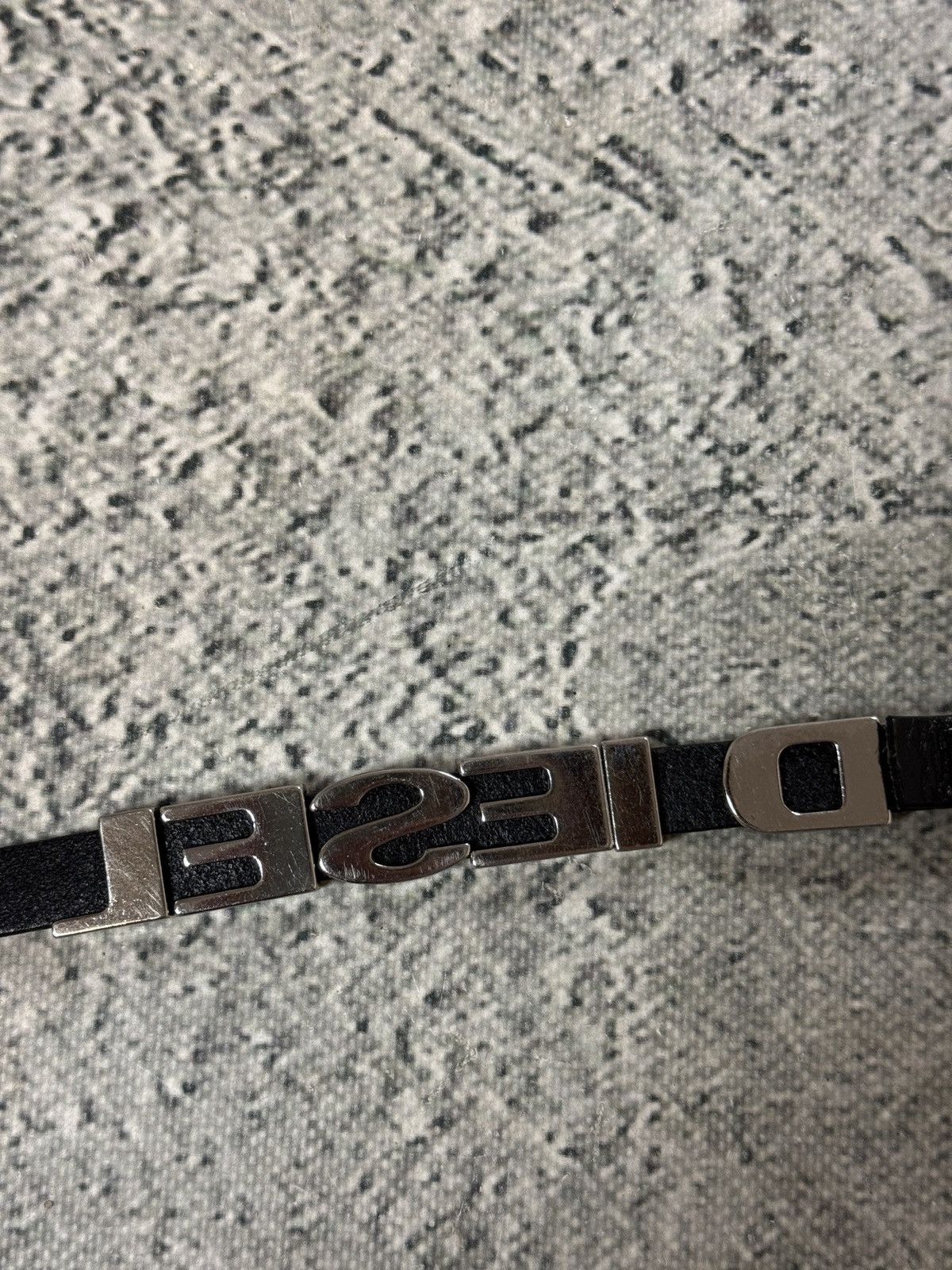Diesel Diesel leather belt multicolour moving letters Y2K black Size 40 - 5 Thumbnail