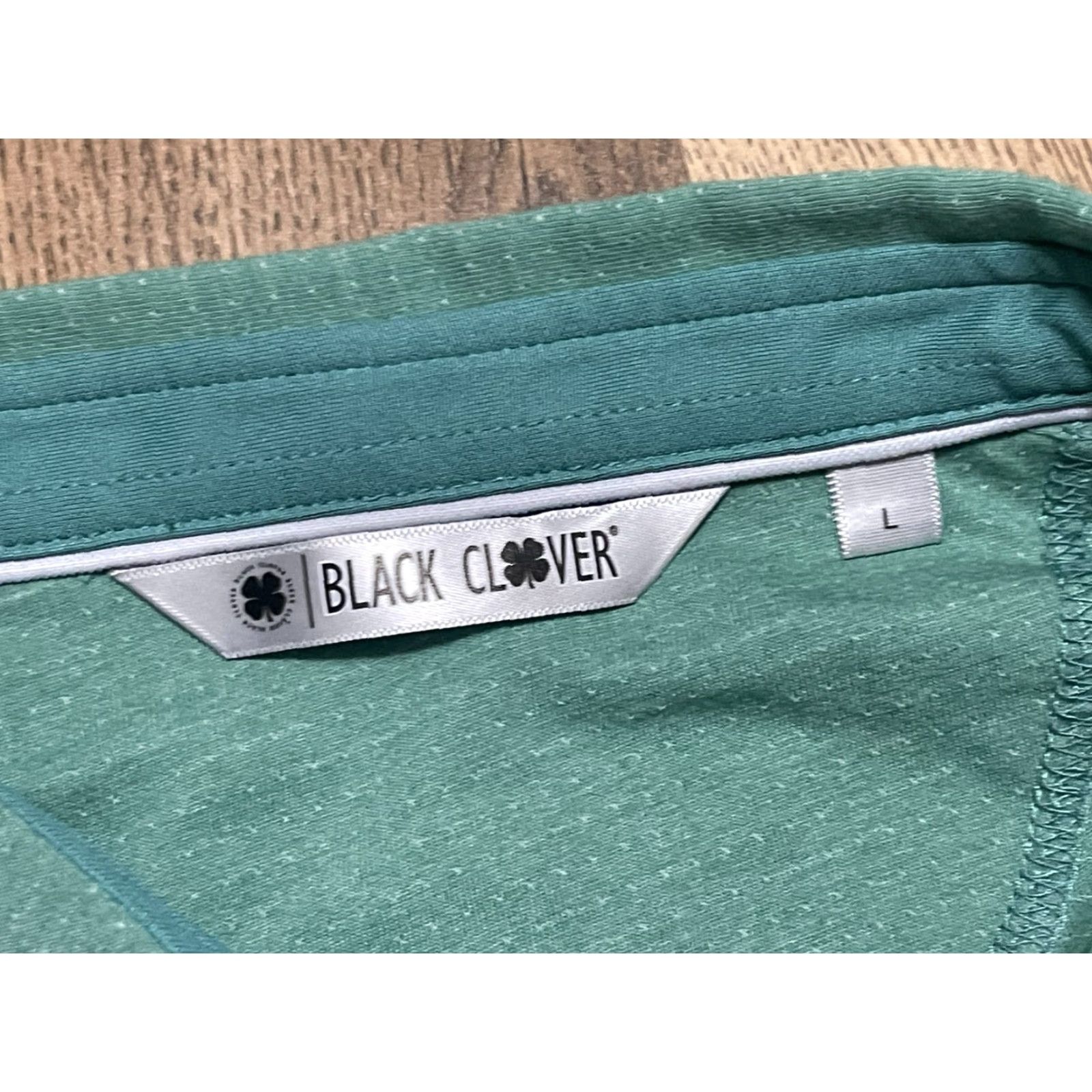 Vintage Black Clover Polo Shirt Men L Green Short Sleeve Button Collar Logo Sport Modern Casual Regular Shirt Size US L / EU 52-54 / 3 - 5 Thumbnail