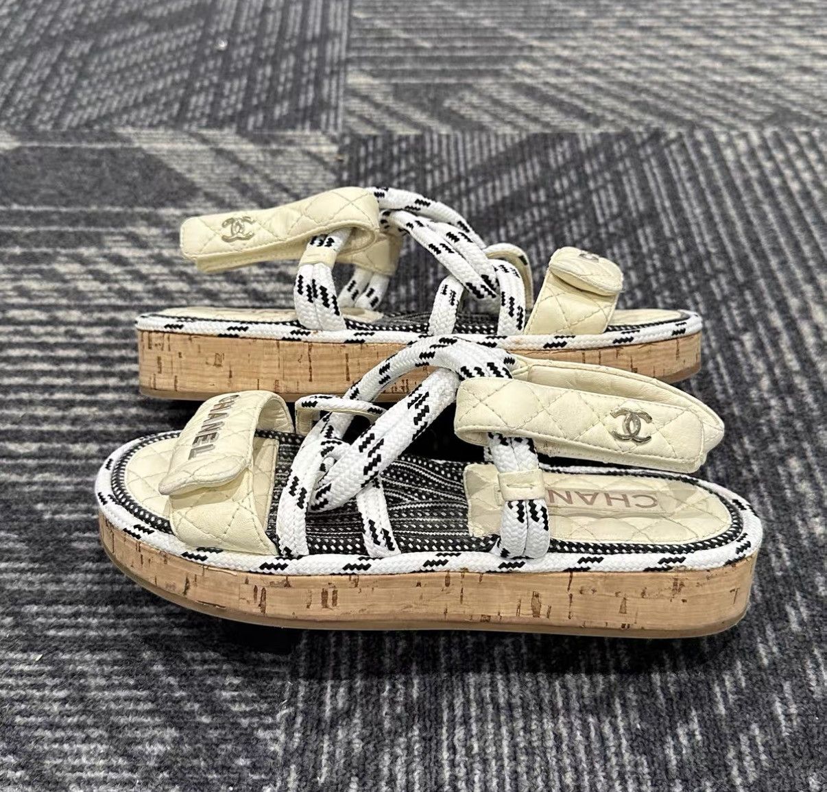 Chanel Chanel Woven Strappy Sandals J42 Size US 6 / IT 36 - 4 Thumbnail