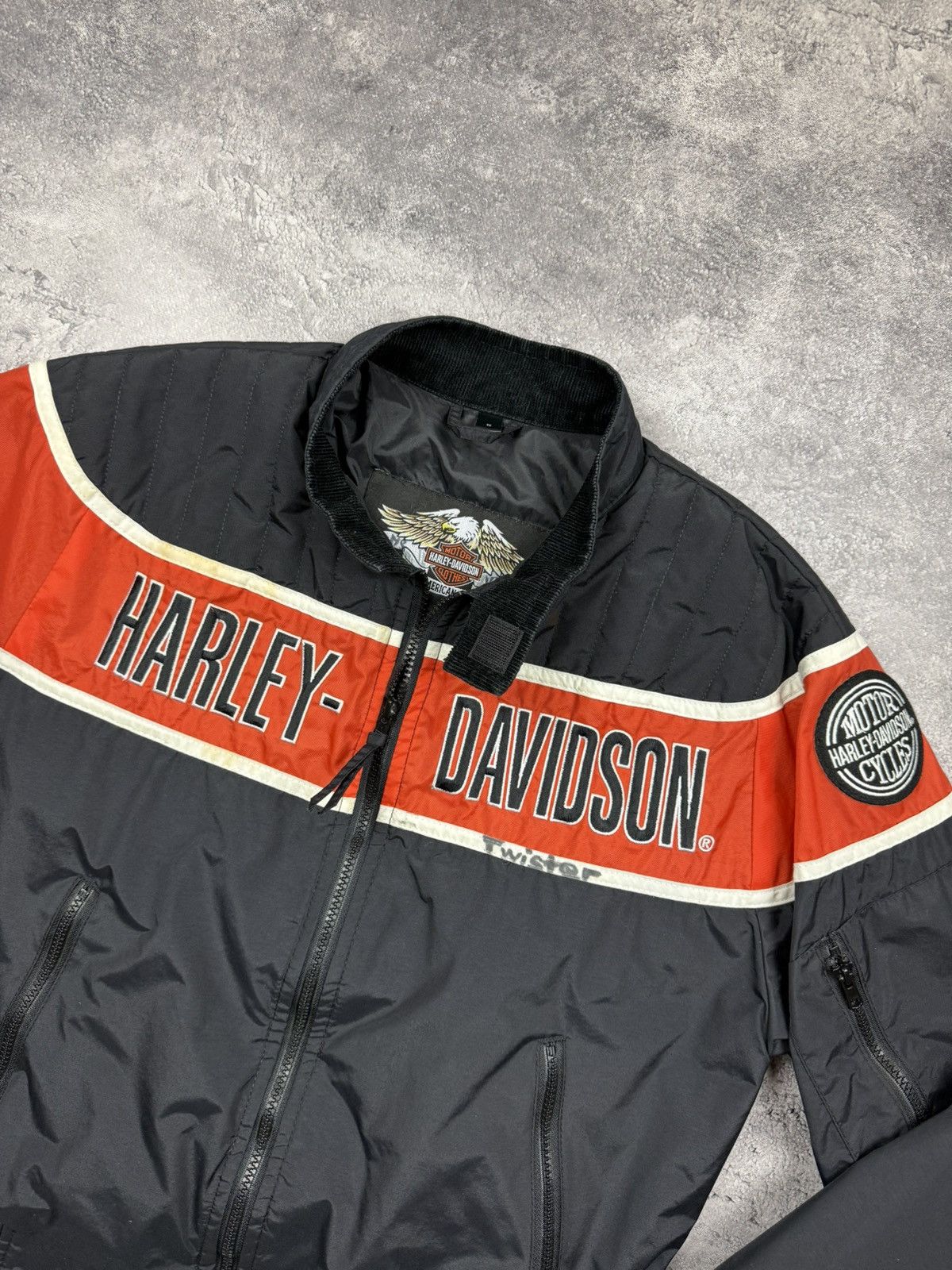 Harley Davidson Vintage Harley Davidson Jacket Big Logo Y2K Made In USA Size US S / EU 44-46 / 1 - 8 Thumbnail