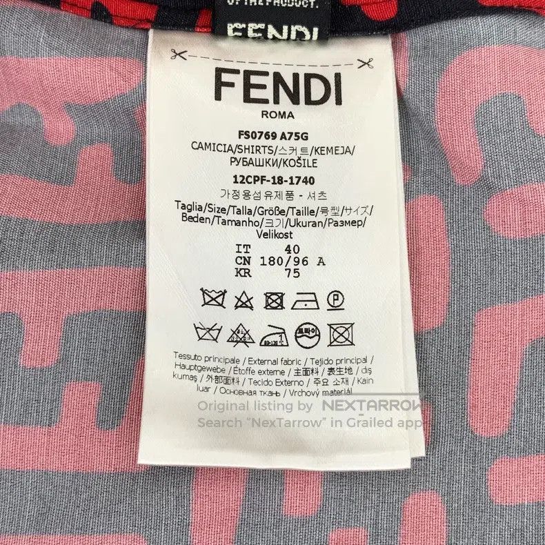 Fendi Fendi Red Logo Letter Full-Print Round Neck Short Sleeve T Size US XXS / EU 40 - 7 Thumbnail
