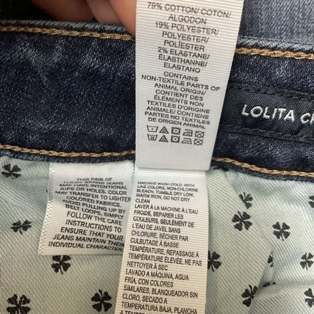Lucky Brand Lucky Brand Lolita Dark Wash Stretch Crop Jeans Women 10/30 Size 32" / US 10 / IT 46 - 6 Thumbnail