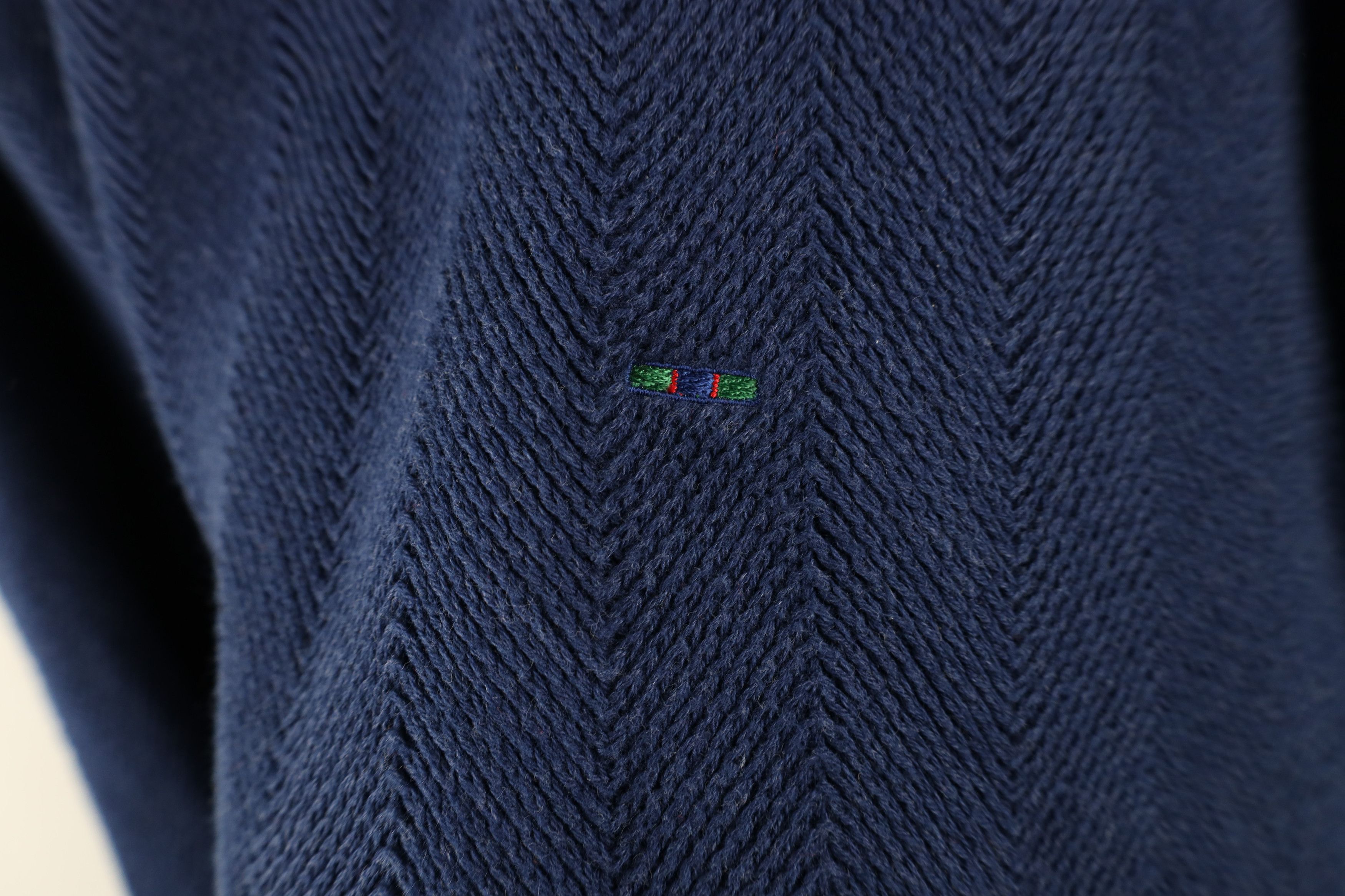 Vintage Vintage 90s Streetwear Fit Herringbone Knit Crewneck Sweater Size US L / EU 52-54 / 3 - 4 Thumbnail