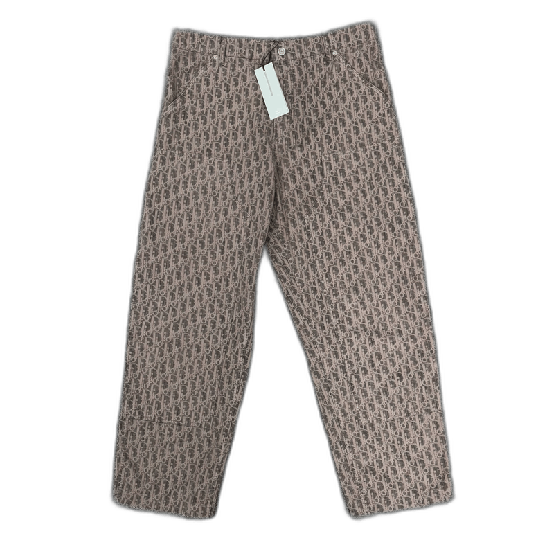 Dior Brown Printed Work Pants by Dior-2505 Size US 33 - 1 Thumbnail