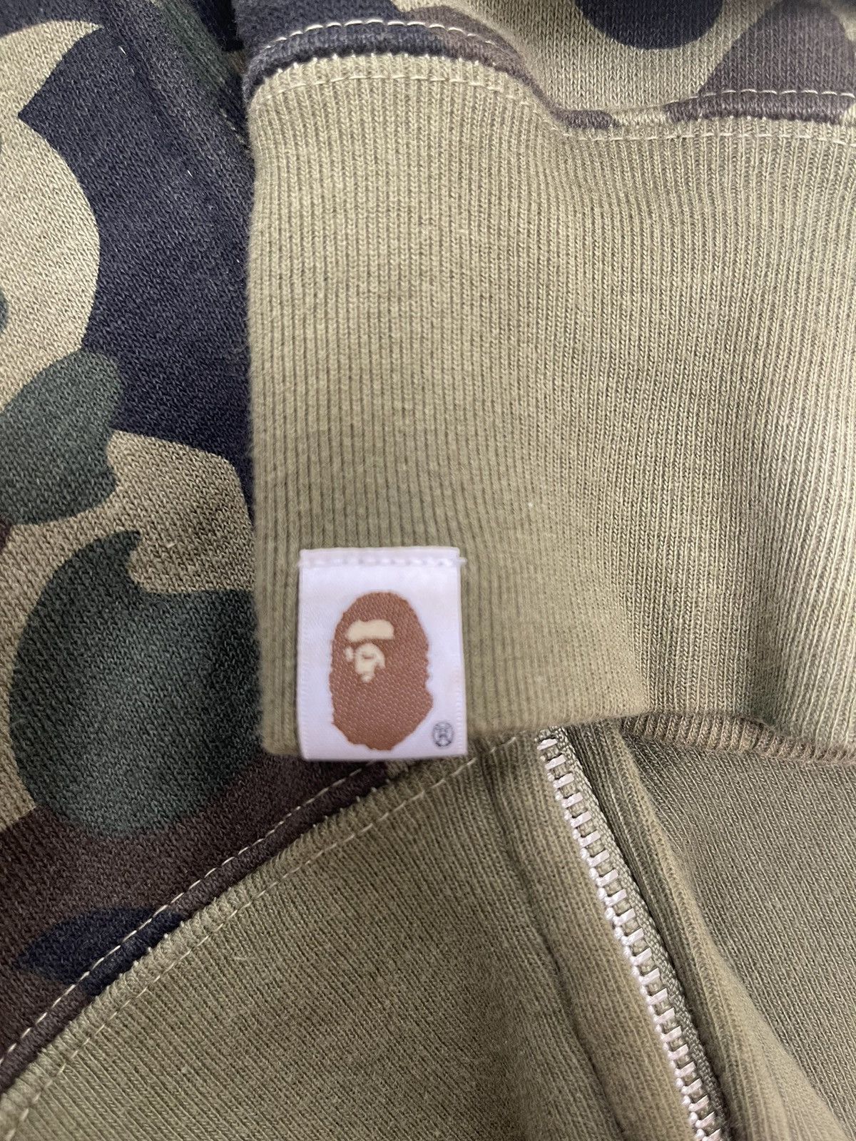 Bape Bape Shark Full ZIP Hoodie Camo Green Size US S / EU 44-46 / 1 - 6 Thumbnail