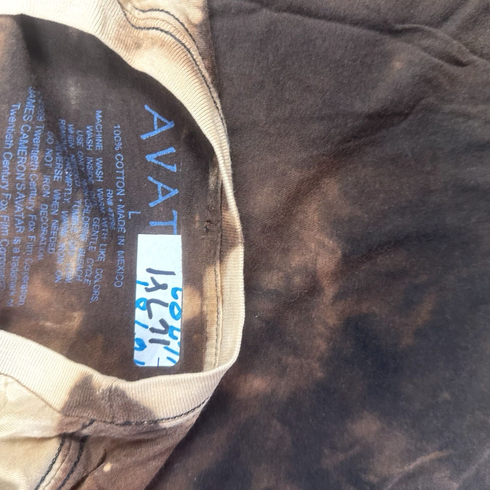 Vintage Avatar T Shirt Mens Large Brown Tie Dye Clothing Shirt, Avatar, Movie Theme, Crew Neck, Short Sleeve, Cotton, Logo, All Seasons, Regular Fit, Men Size US L / EU 52-54 / 3 - 8 Thumbnail