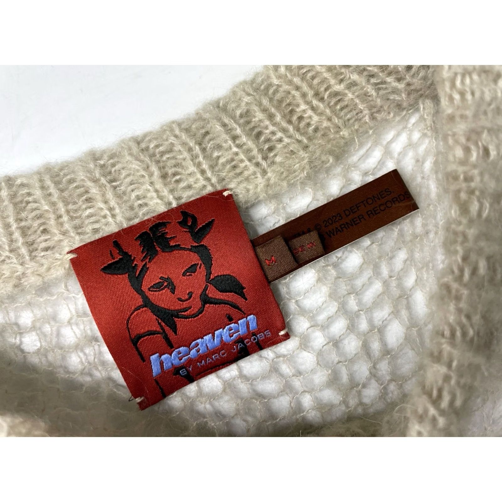 Marc Jacobs Heaven by Marc Jacobs x Deftones Sweater Unisex Adults M Crew Neck Ivory Grunge Ultra Rare Collab Women’s Medium Size M / US 6-8 / IT 42-44 - 3 Thumbnail