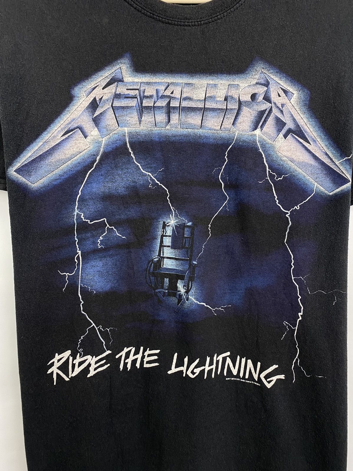 Band Tees × Metallica × Vintage Vintage Metallica Ride the Lightning rare retro t-shirt Y2K Size US M / EU 48-50 / 2 - 4 Thumbnail