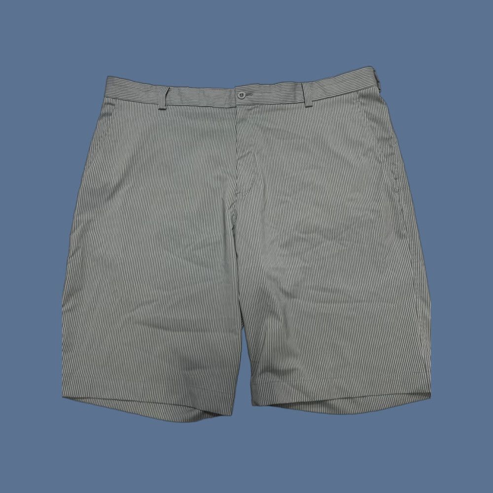 Nike Nike Golf Shorts Mens 38 Gray Striped Swoosh Logo Golfer Size US 39 - 1 Thumbnail