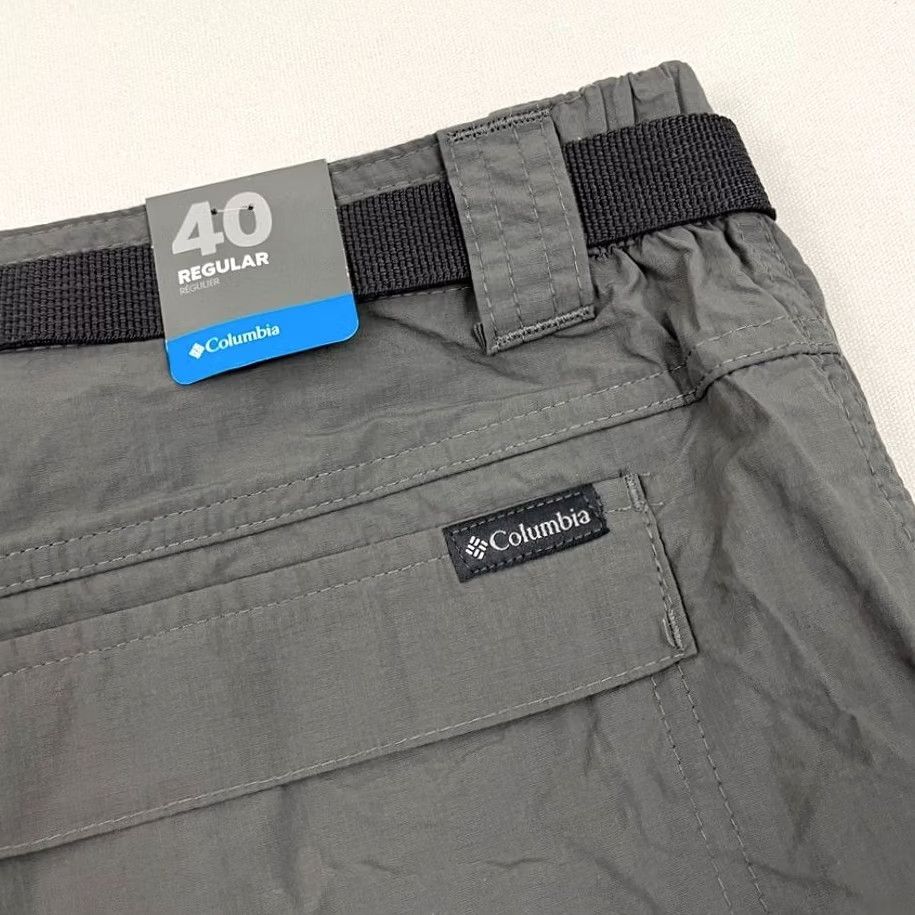 Vintage Columbia Kestrel Trail Shorts Men 40 x 10" Gray Nylon Hiking Trekking Belted NEW Size US 40 / EU 56 - 7 Thumbnail