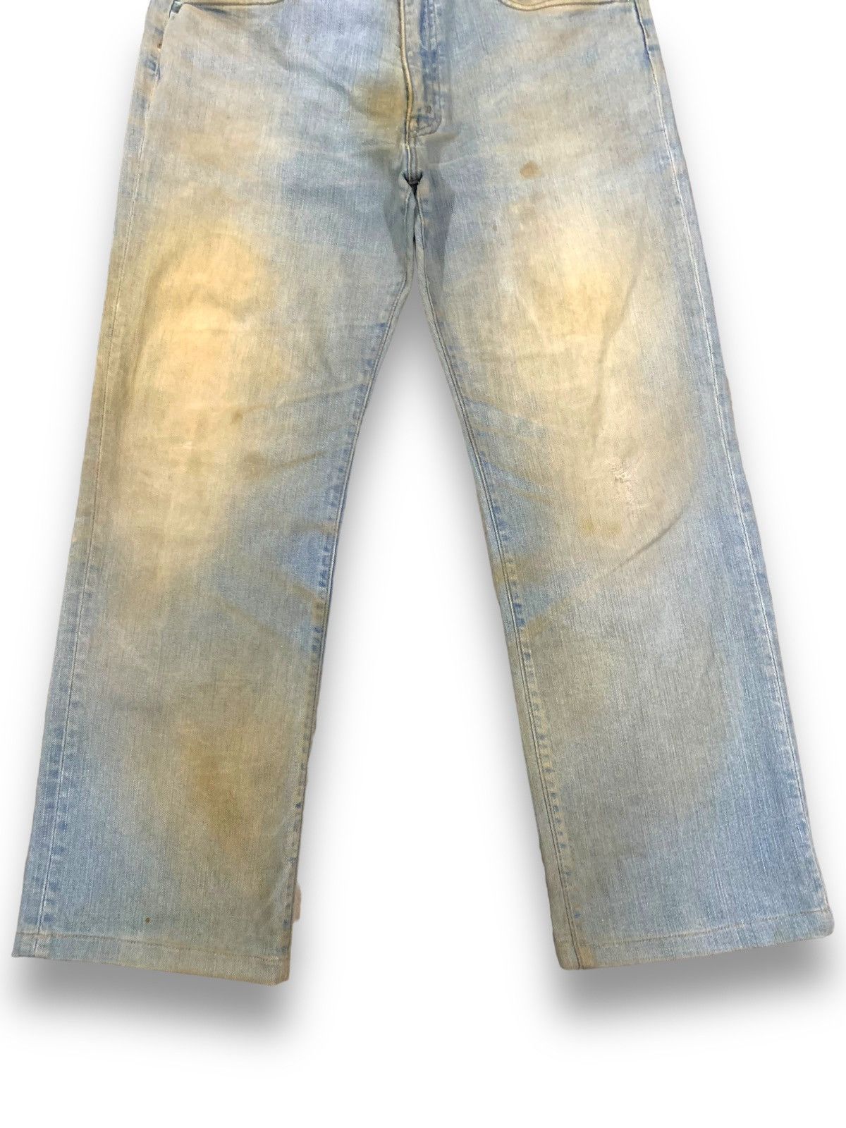 Big John Vintage 90s Big John Japan Dirty Mud Wash Baggy Jeans Size US 32 / EU 48 - 8 Thumbnail
