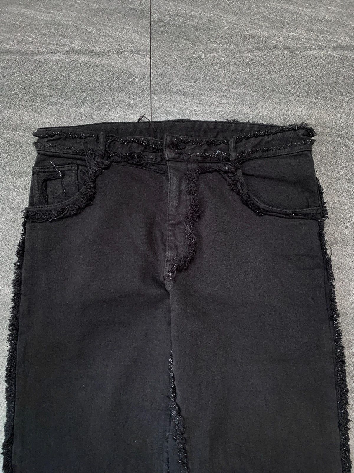 PPFM FREE TAX! Distressed Unfinished Seam Denim Jeans - 32” Size US 32 / EU 48 - 3 Thumbnail