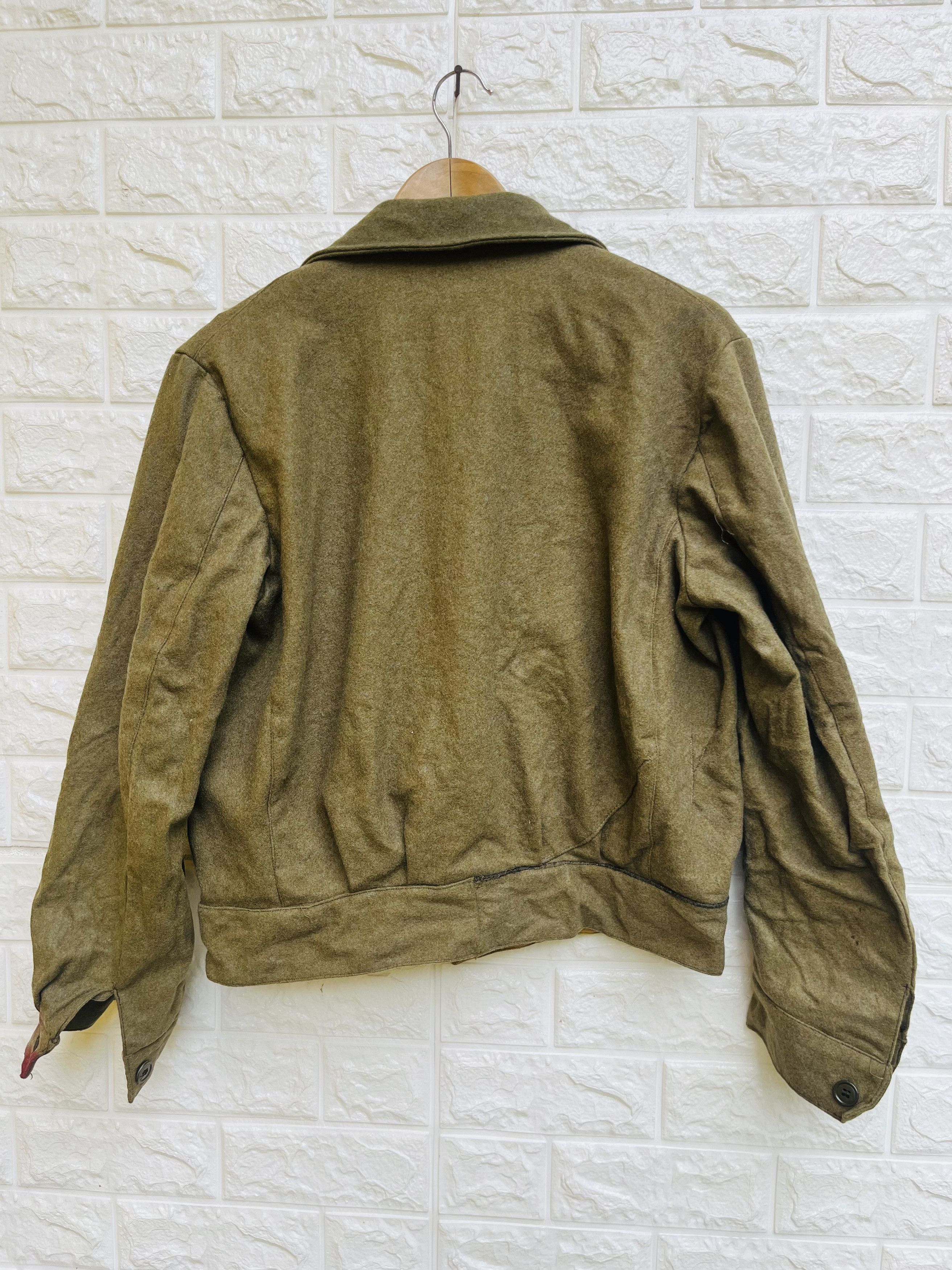Vintage Vintage 40s Military Army Wool Jacket Designer Fashion Style Size US M / EU 48-50 / 2 - 2 Thumbnail