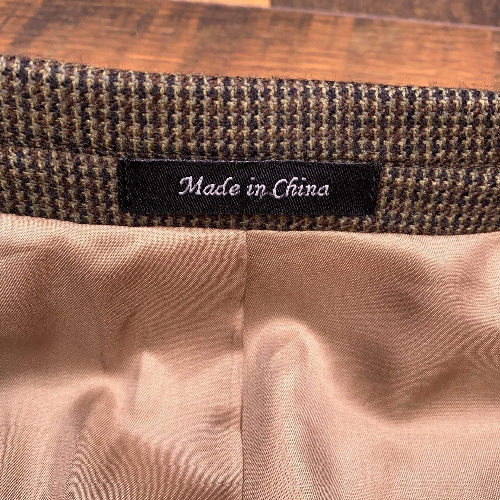 Chaps Chaps Sport Coat Blazer 46 Long Brown Wool Lambswool Regular Single-Breasted Notch Lapel Mens Jacket Coat Color Brown Brand Chaps Size 46 Long Size 46R - 5 Thumbnail