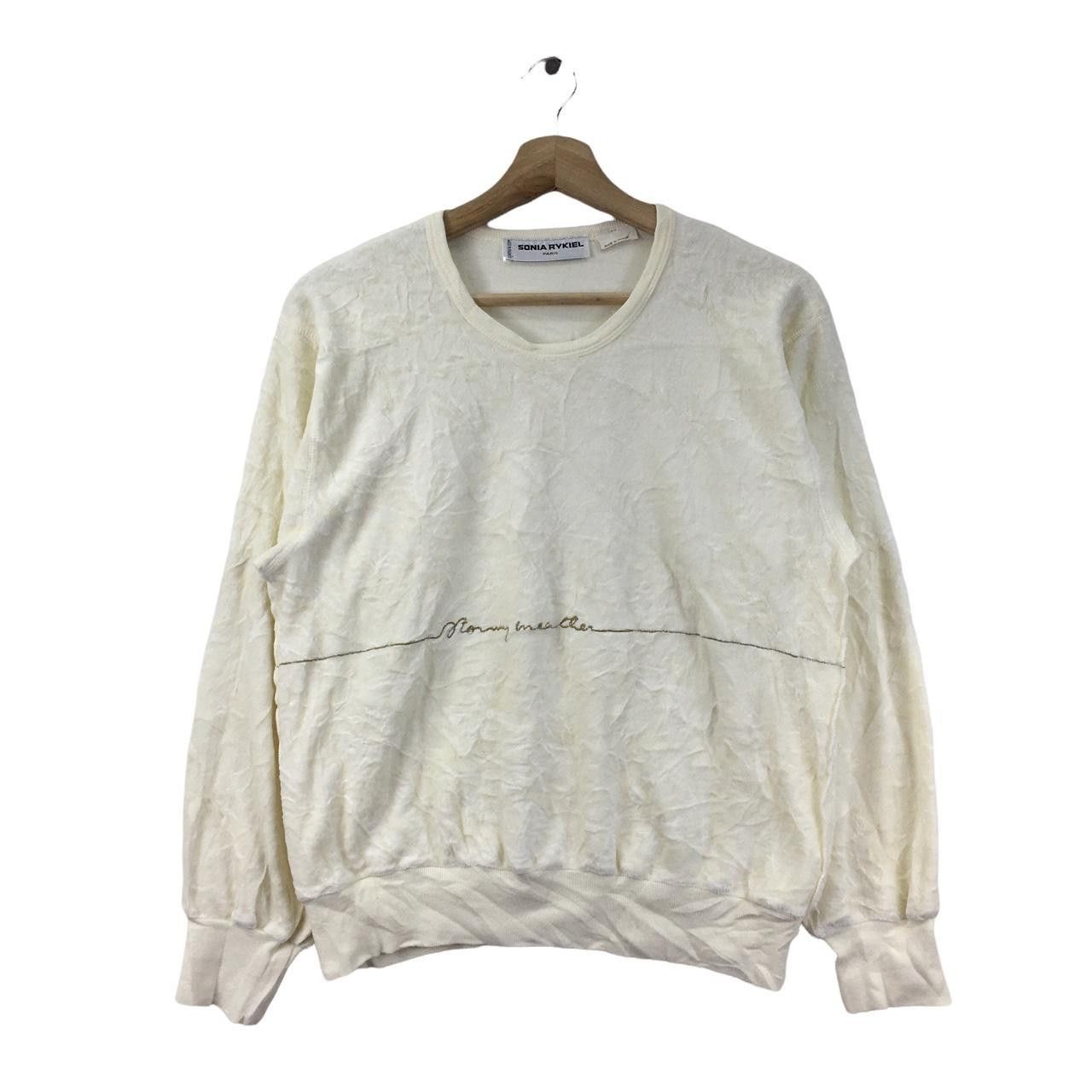 Sonia Rykiel Vtg SONIA RYKIEL PARIS Made In France Velvet Sweatshirt Size S / US 4 / IT 40 - 1 Thumbnail