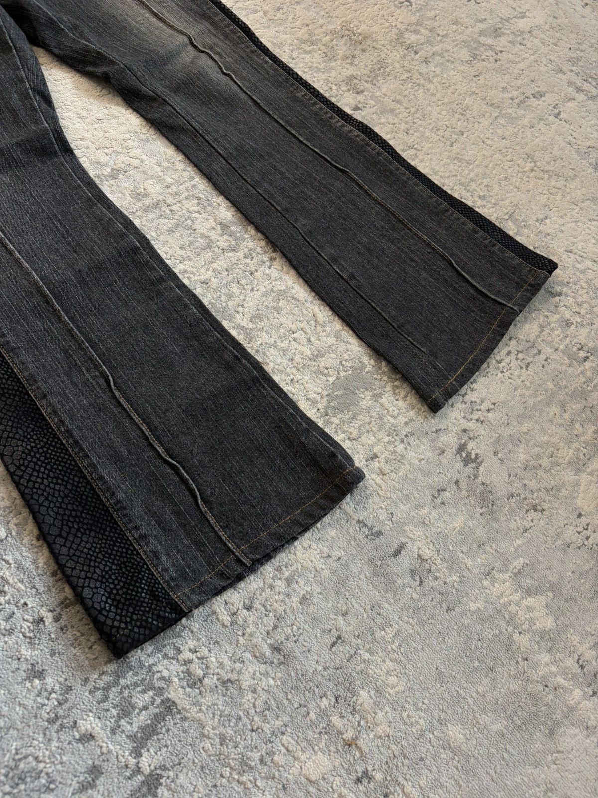 Morgan Homme Snake Print Pleated Flare Denim Size US 29 - 5 Thumbnail