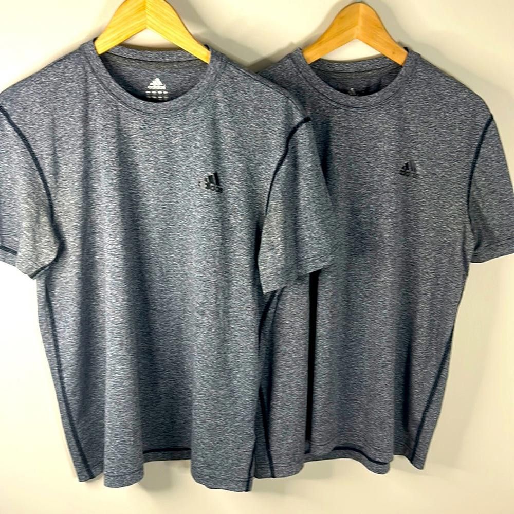 Adidas Adidas - SS Crew Performance T- Lg -Grey Melange - Climalite Size US L / EU 52-54 / 3 - 1 Thumbnail