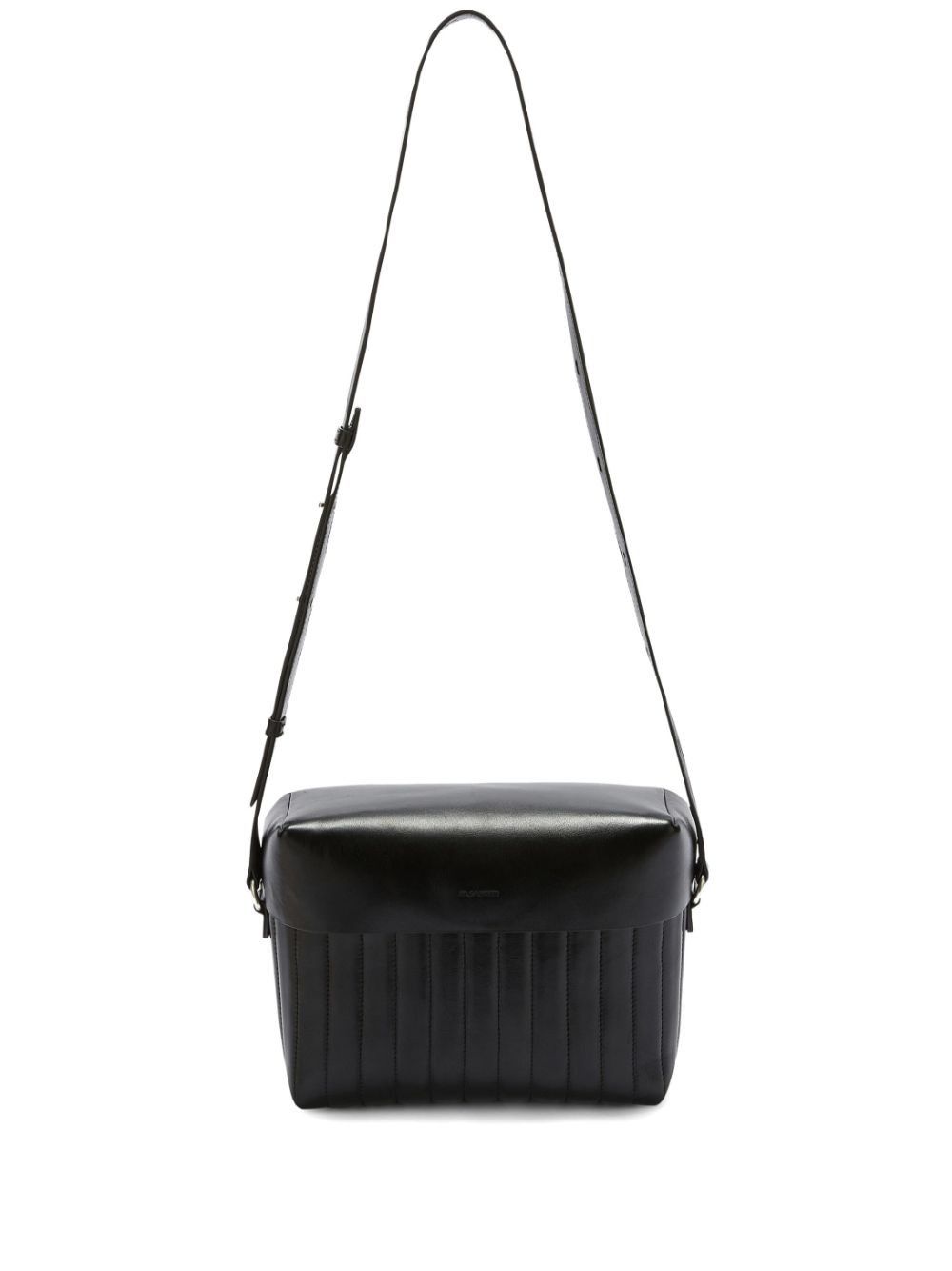 Jil Sander o1loc1c1124 Size: OS/Panelled Leather Shoulder Bag in Black Size ONE SIZE - 1 Thumbnail